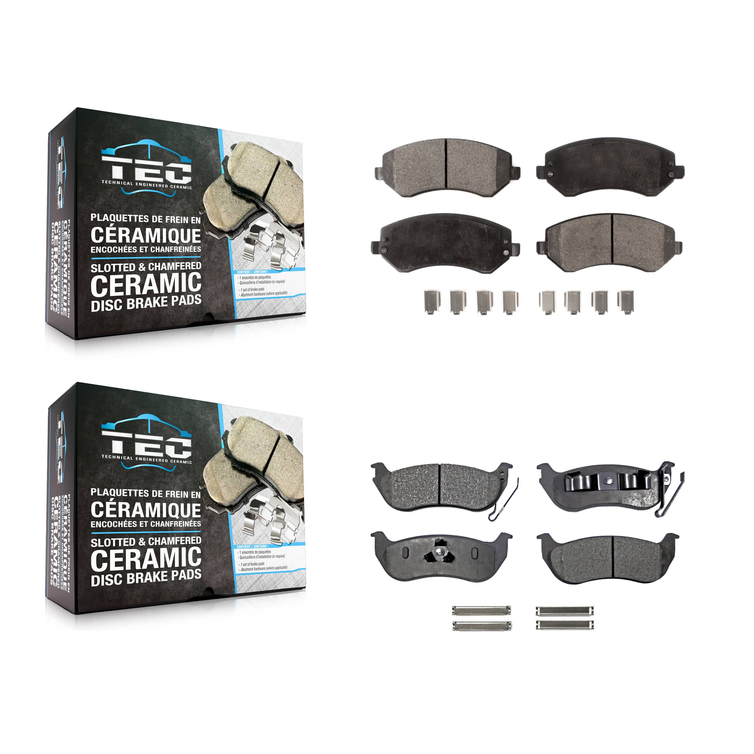 TEC - KTC-100437 - Front and Rear Disc Brake Pad Kits