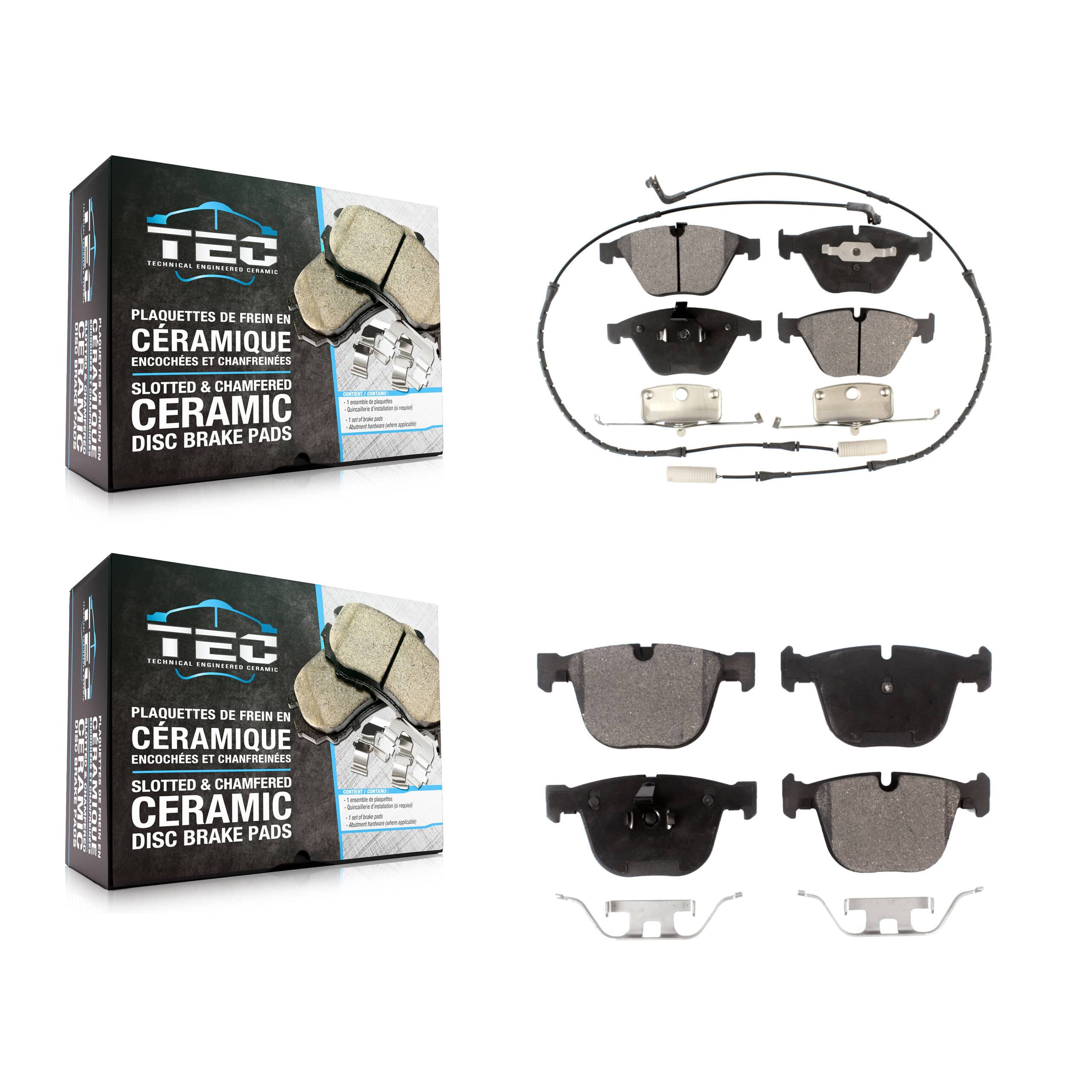 TEC - KTC-100478 - Front and Rear Disc Brake Pad Kits