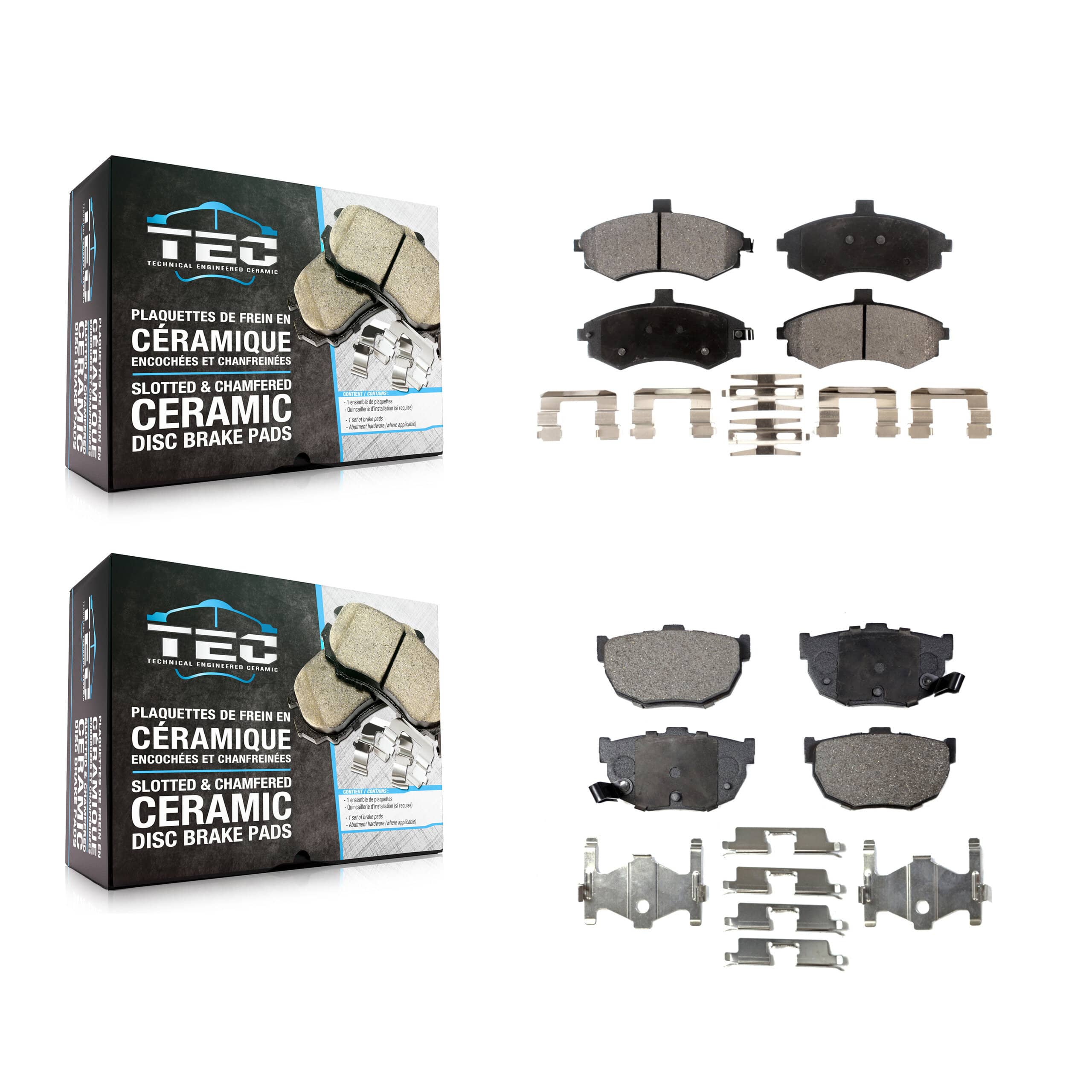 TEC - KTC-100491 - Front and Rear Disc Brake Pad Kits