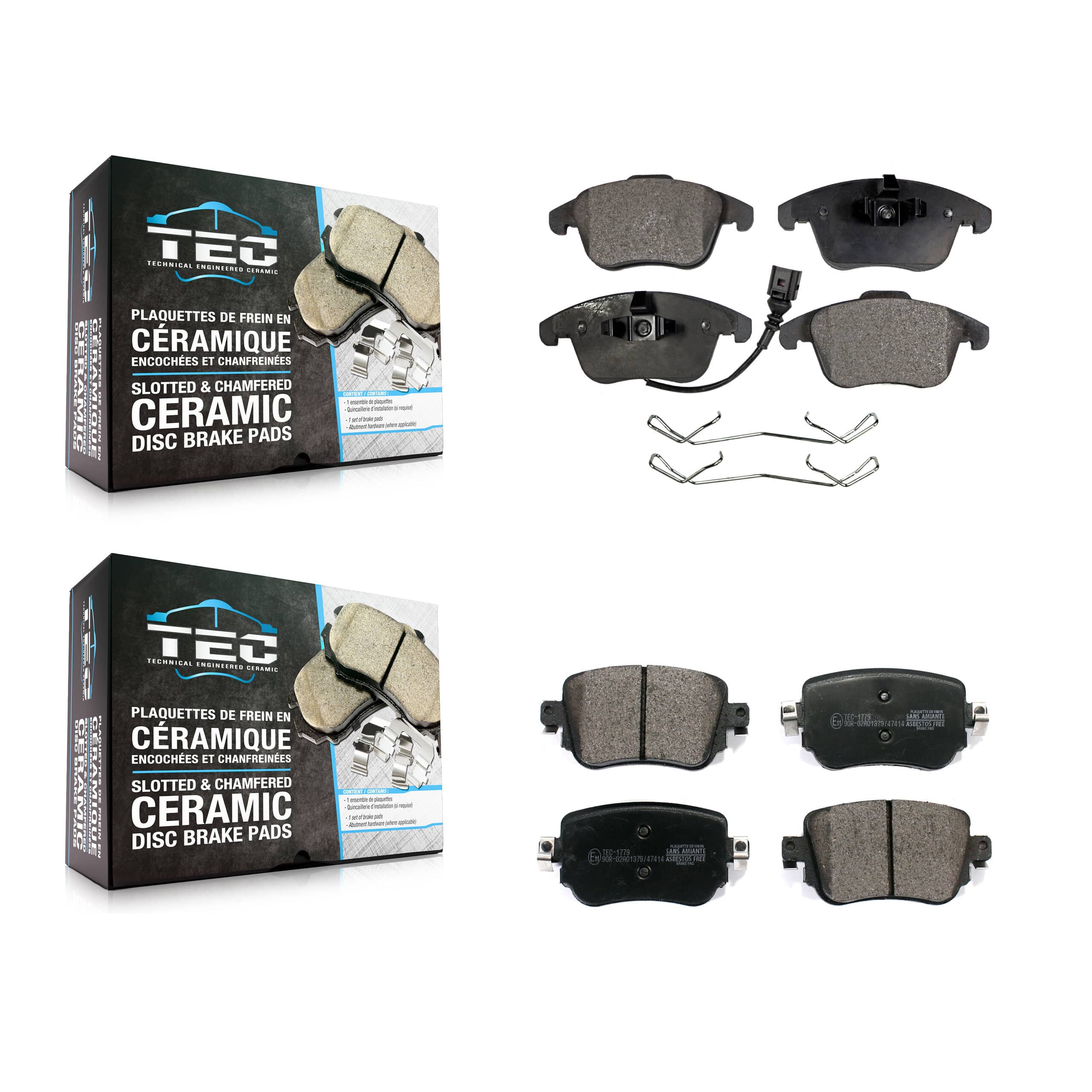 TEC - KTC-100516 - Front and Rear Disc Brake Pad Kits