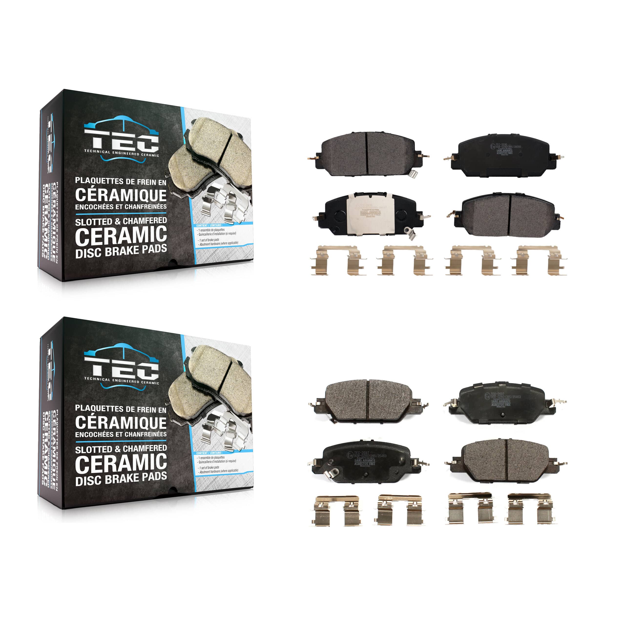 TEC - KTC-100545 - Front and Rear Disc Brake Pad Kits