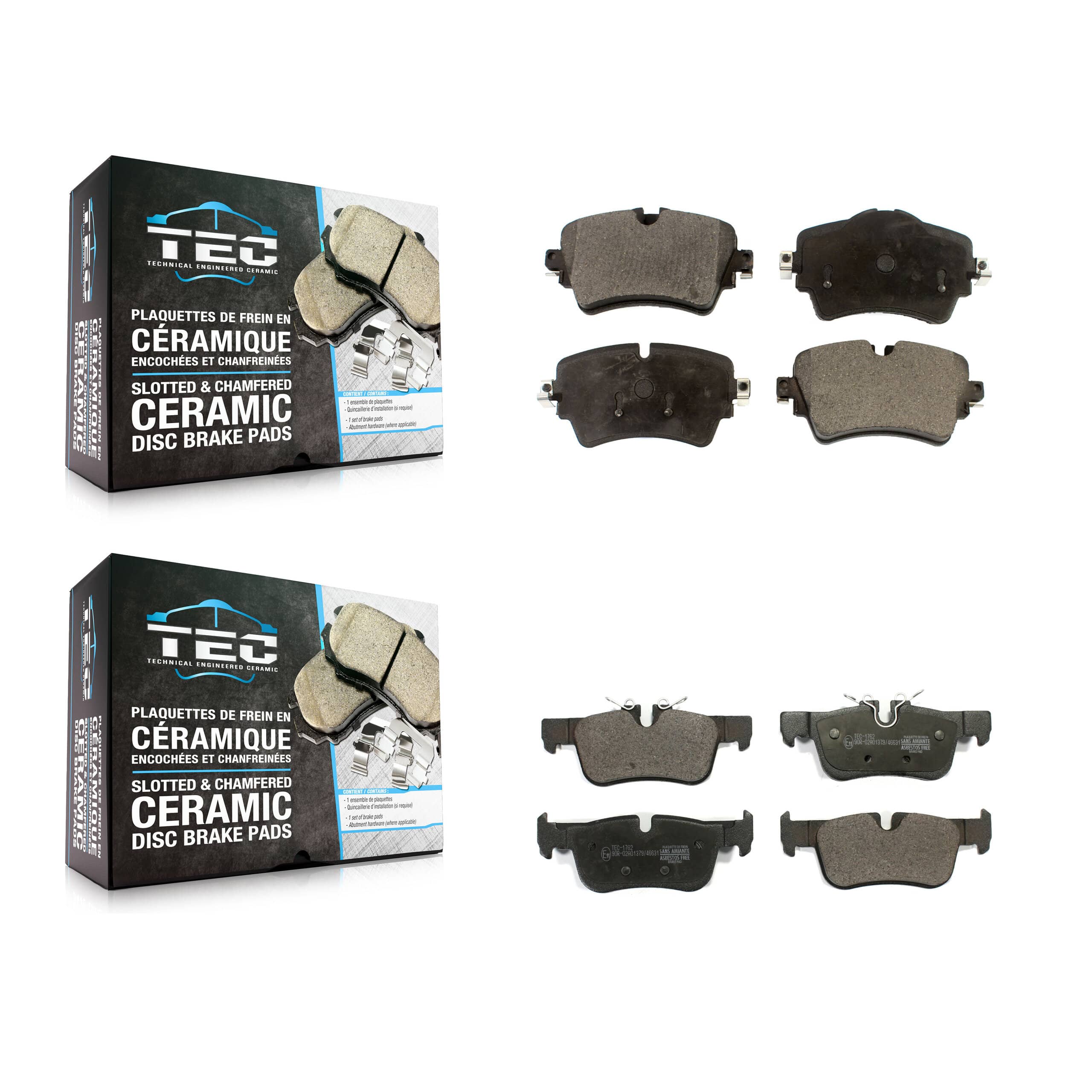 TEC - KTC-100554 - Front and Rear Disc Brake Pad Kits