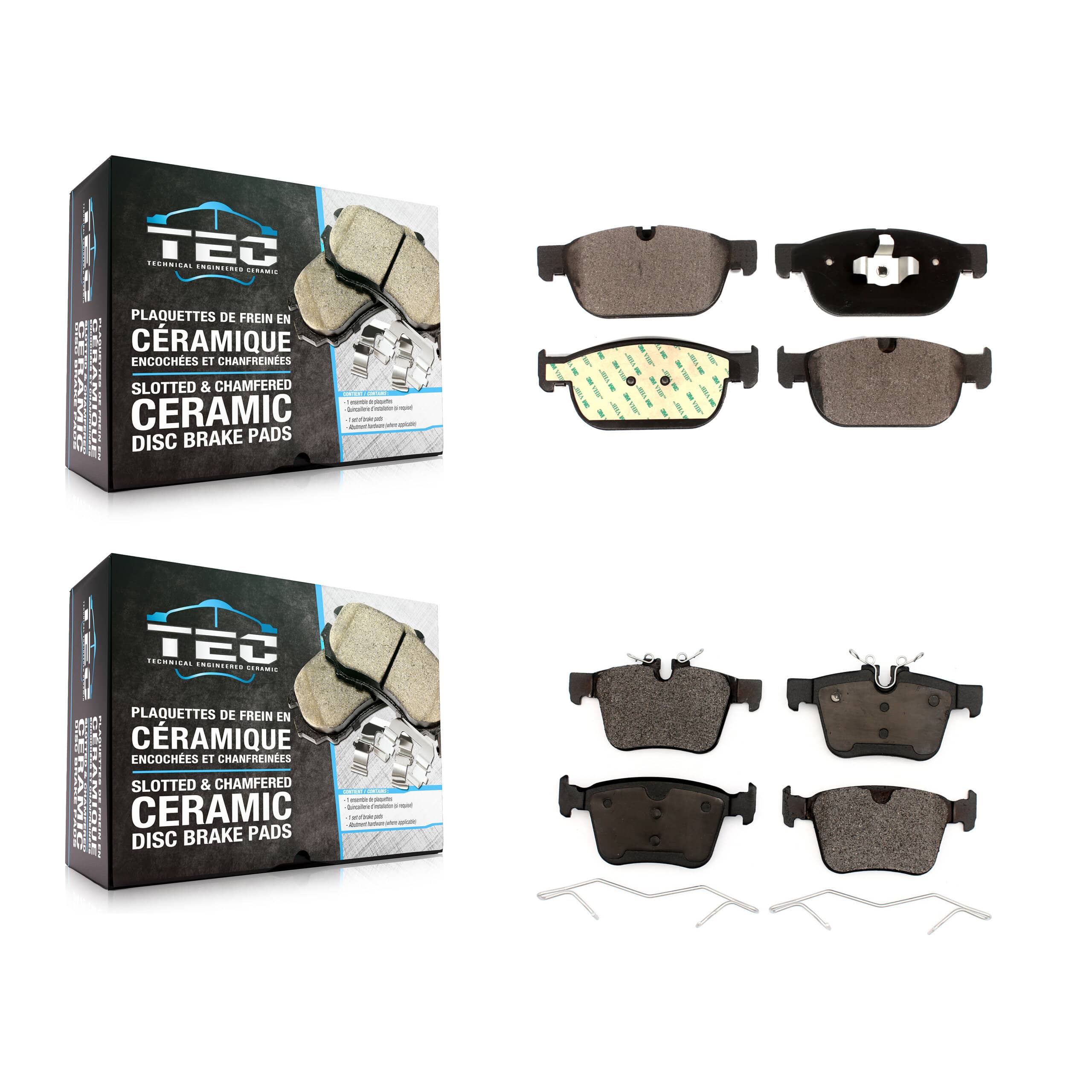 TEC - KTC-100556 - Front and Rear Disc Brake Pad Kits