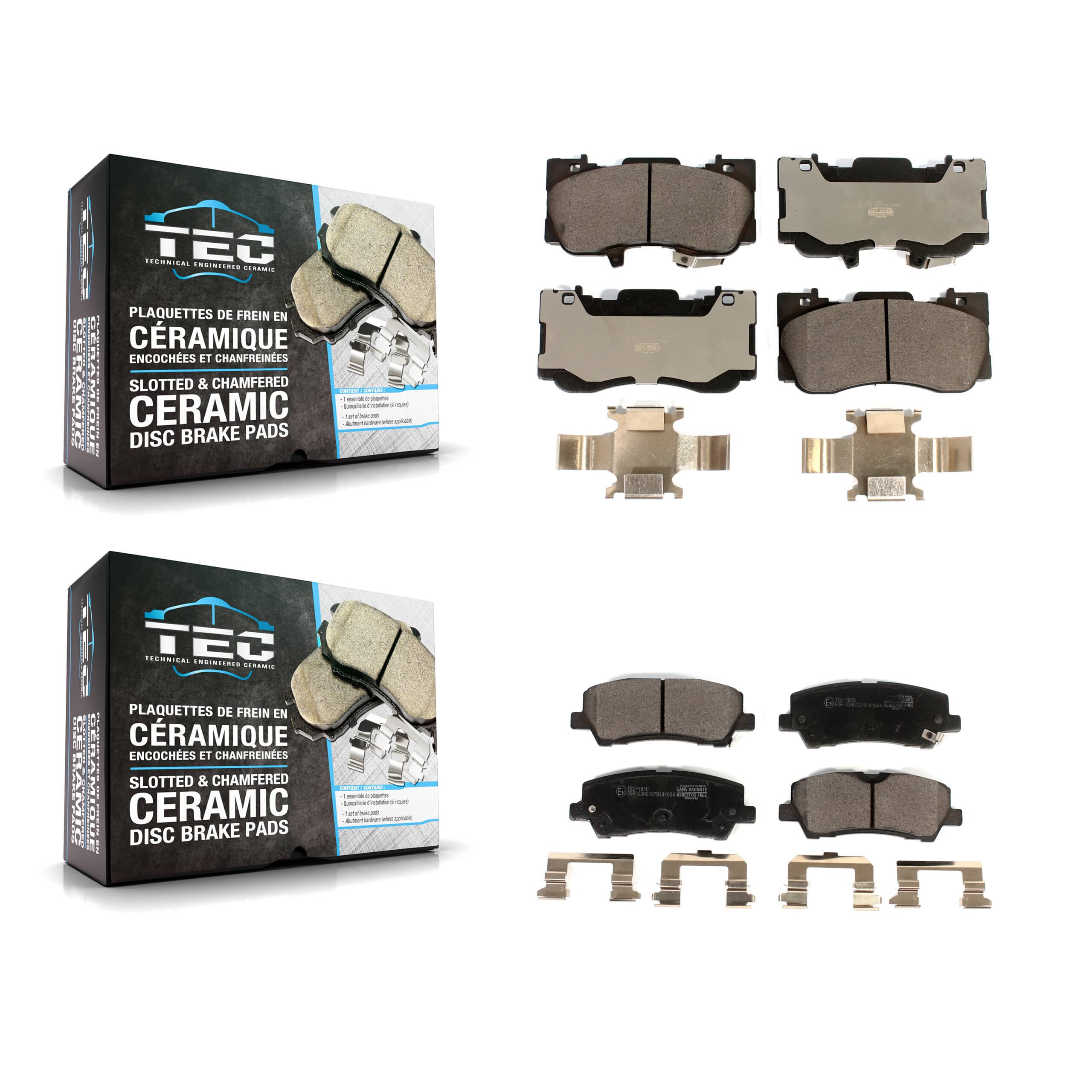 TEC - KTC-100591 - Front and Rear Disc Brake Pad Kits