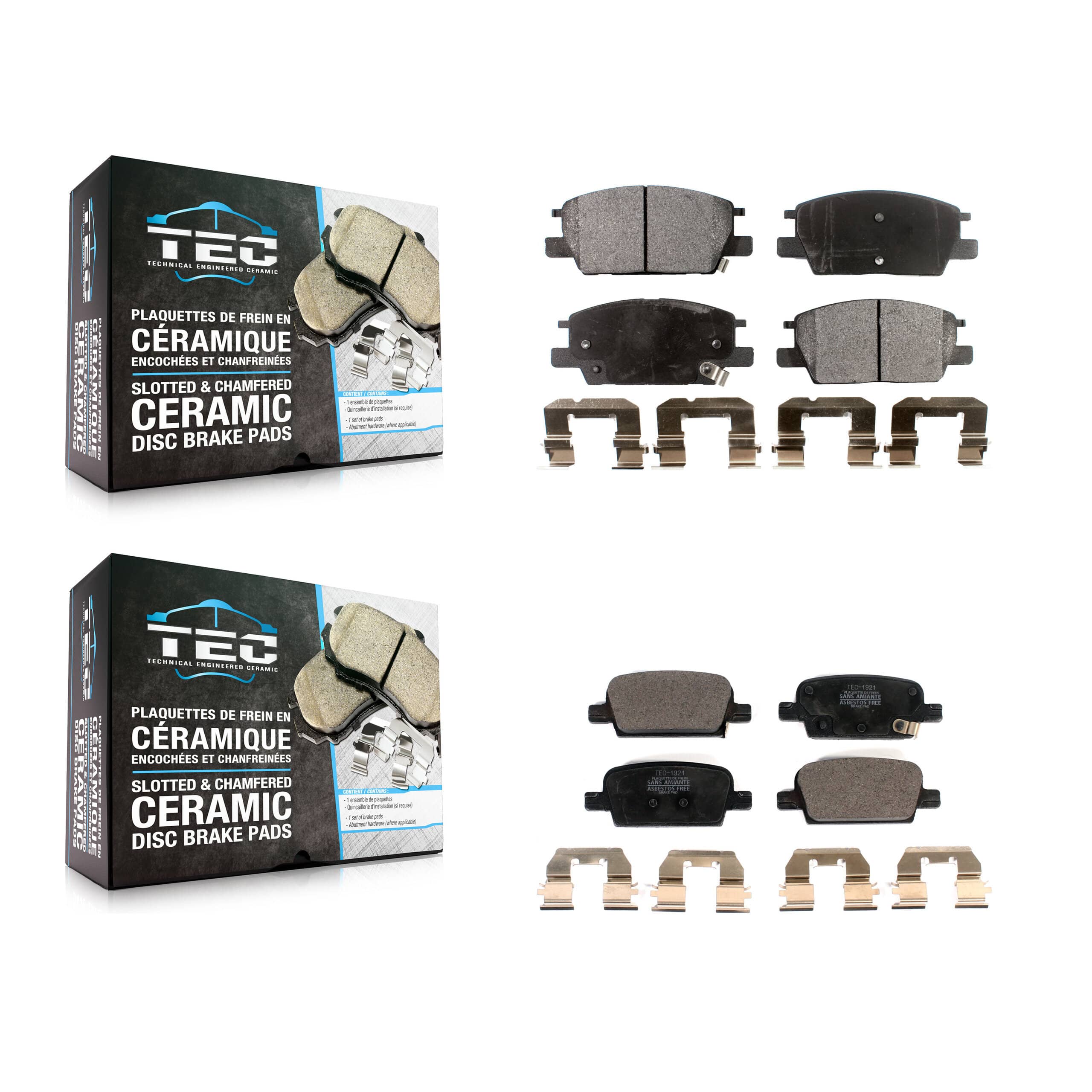 TEC - KTC-100596 - Front and Rear Disc Brake Pad Kits