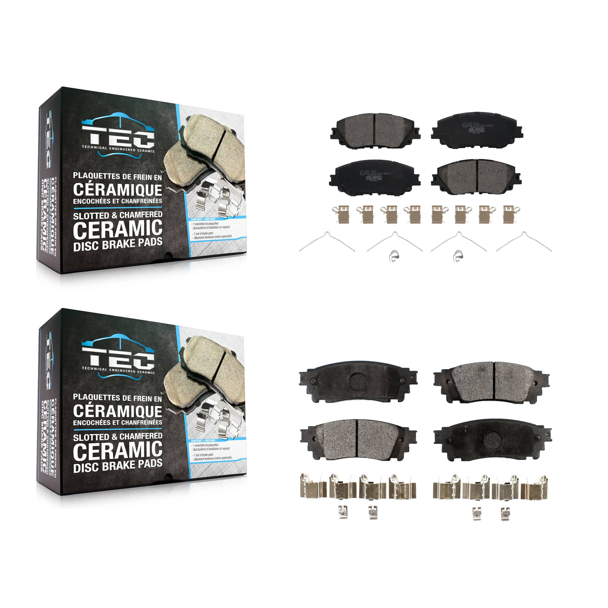 TEC - KTC-100600 - Front and Rear Disc Brake Pad Kits