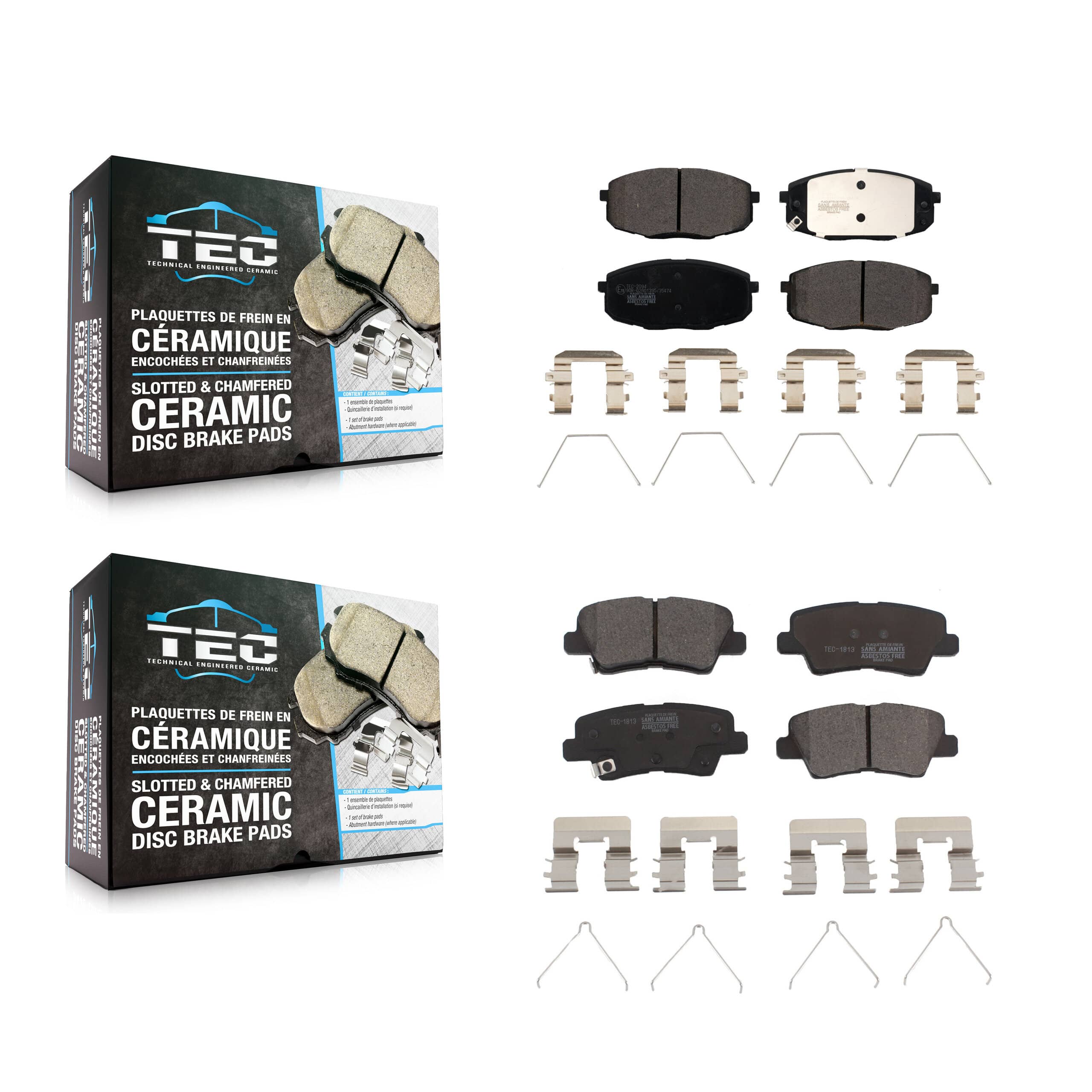 TEC - KTC-100602 - Front and Rear Disc Brake Pad Kits