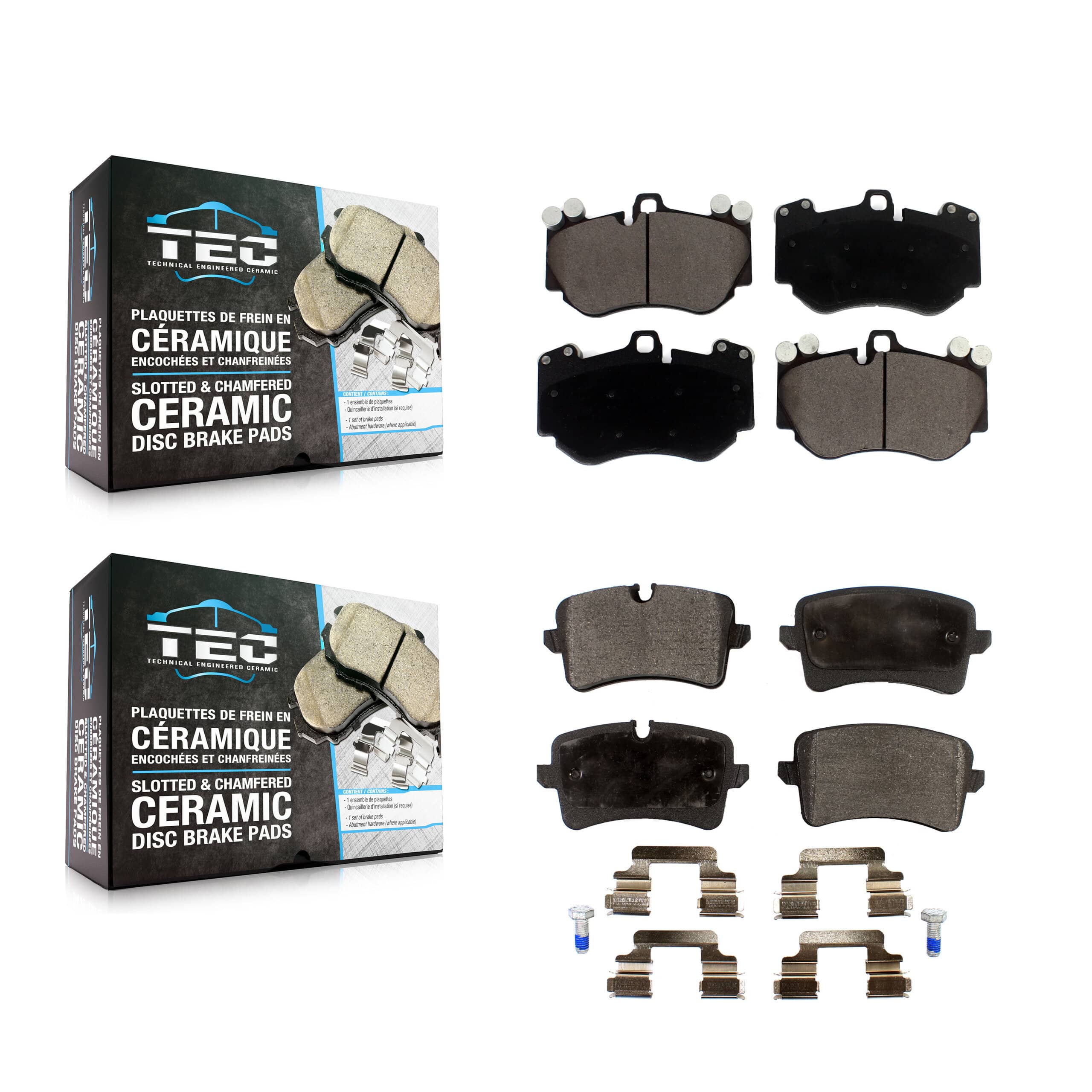 TEC - KTC-100607 - Front and Rear Disc Brake Pad Kits