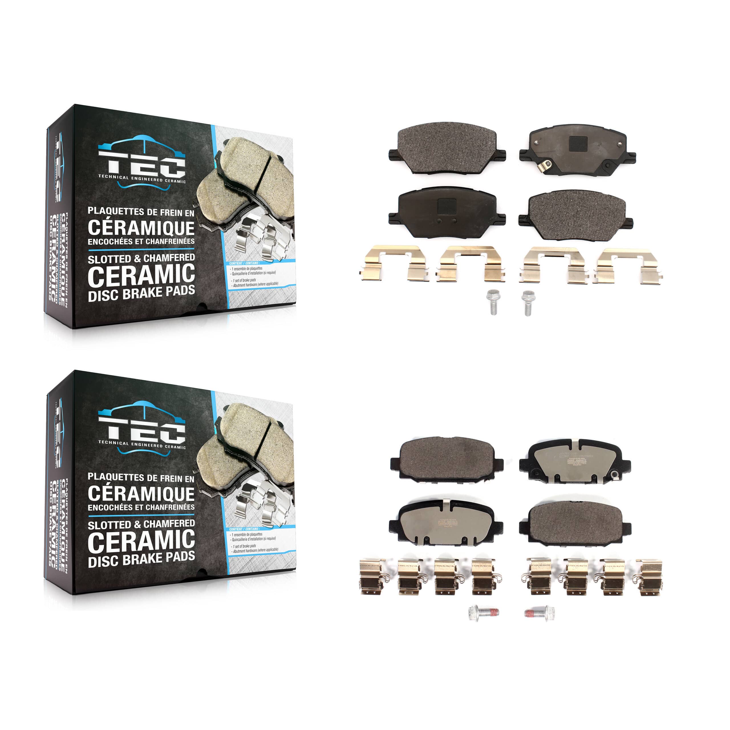 TEC - KTC-100610 - Front and Rear Disc Brake Pad Kits