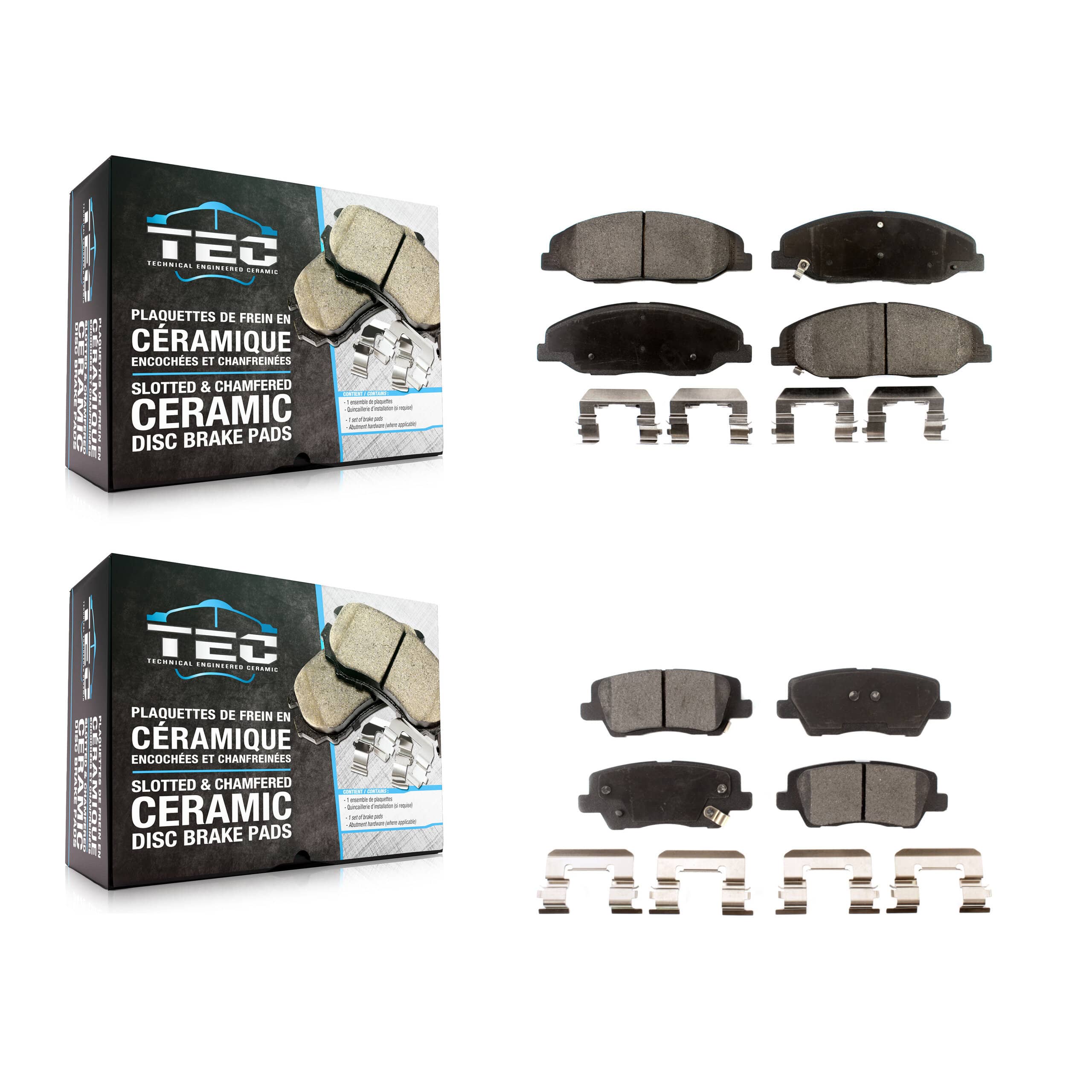 TEC - KTC-100643 - Front and Rear Disc Brake Pad Kits