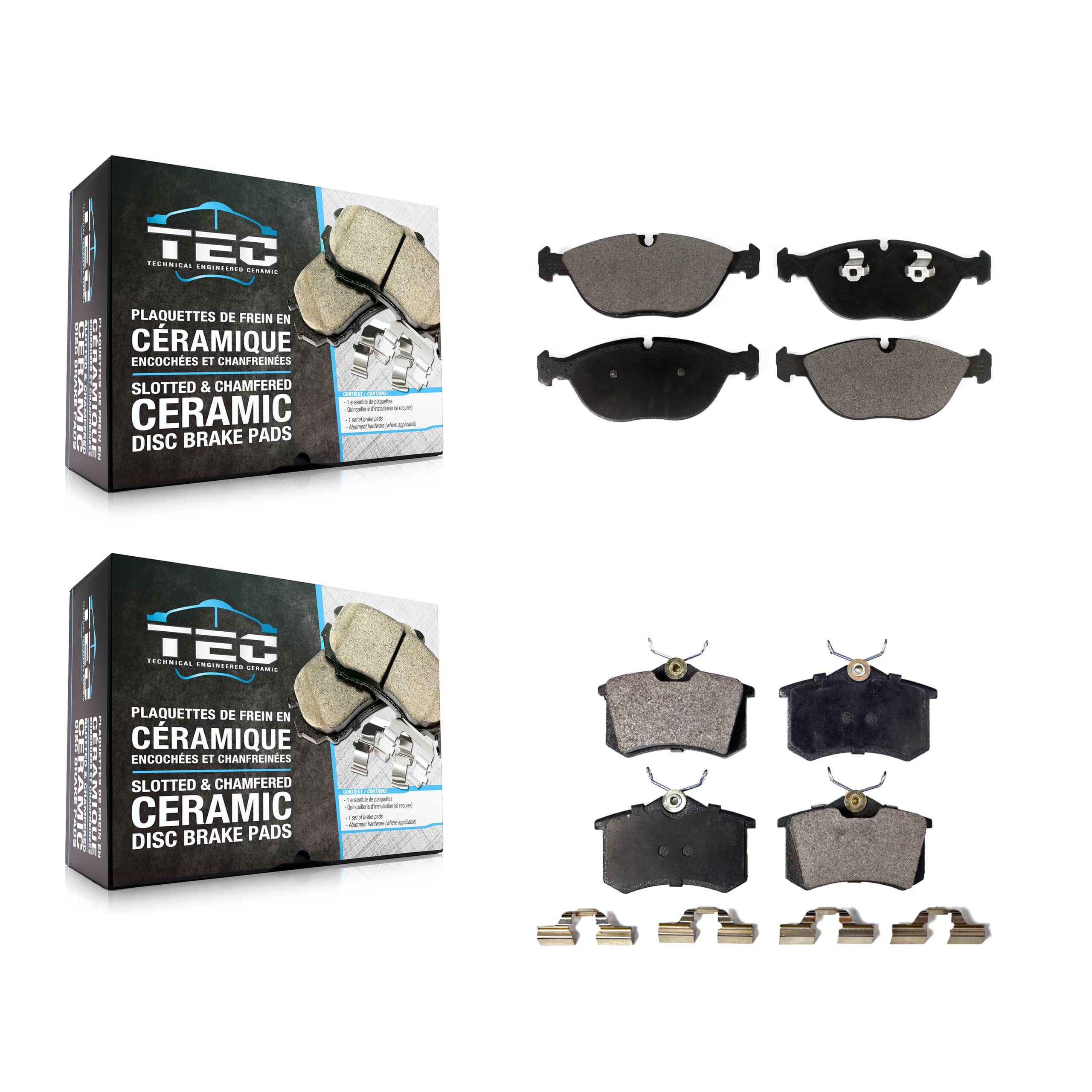 TEC - KTC-100646 - Front and Rear Disc Brake Pad Kits