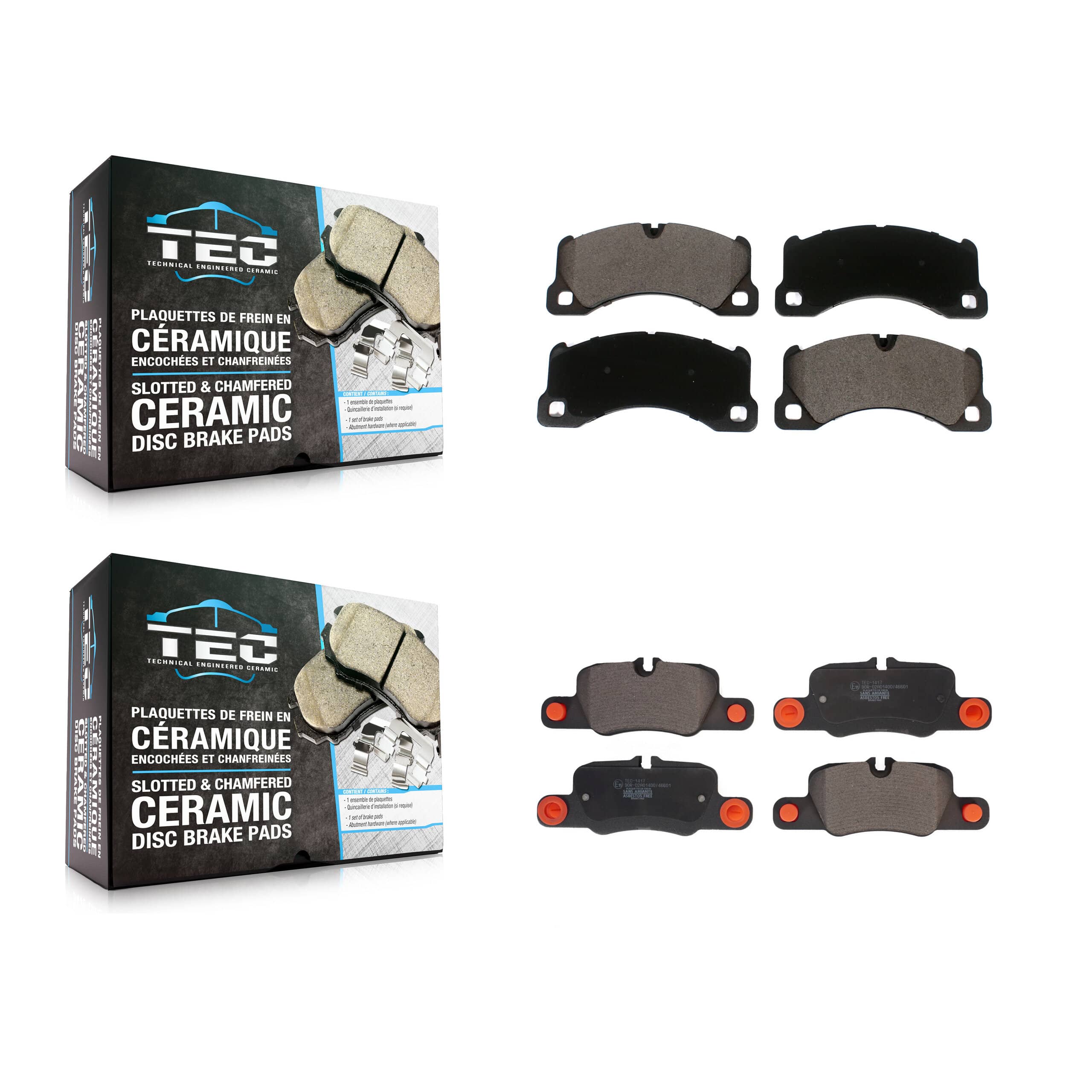 TEC - KTC-100656 - Front and Rear Disc Brake Pad Kits