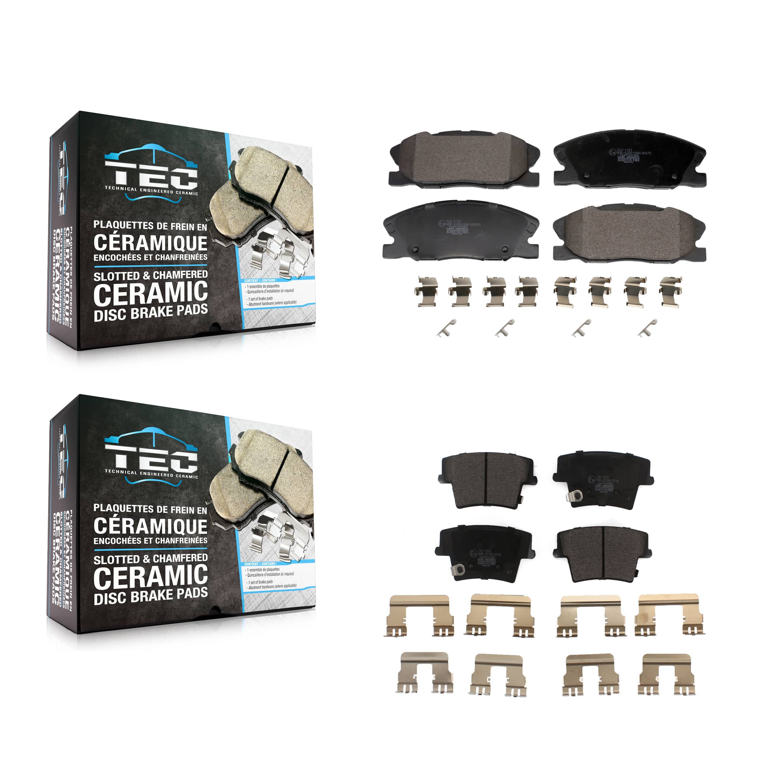 TEC - KTC-100778 - Front and Rear Disc Brake Pad Kits