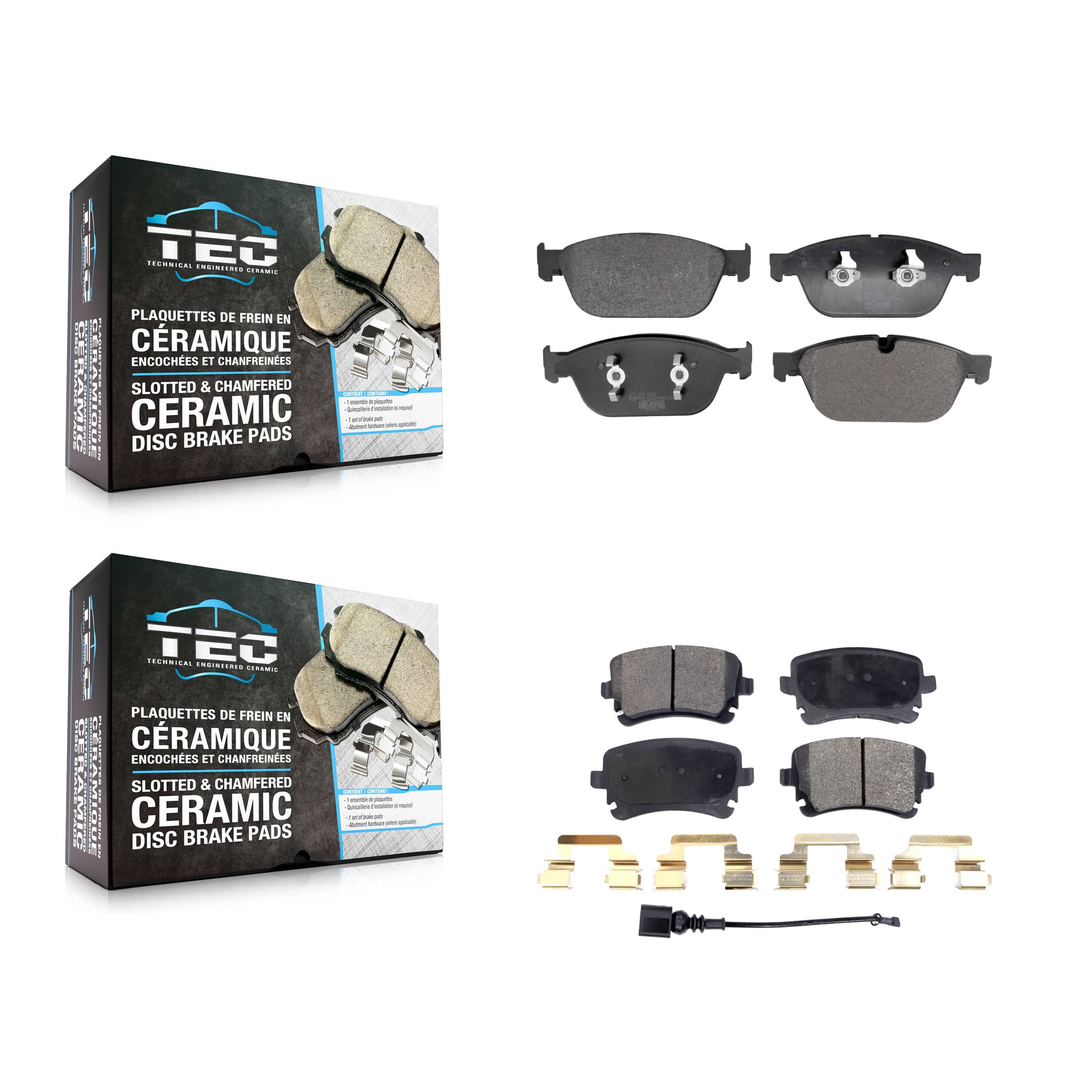 TEC - KTC-100787 - Front and Rear Disc Brake Pad Kits