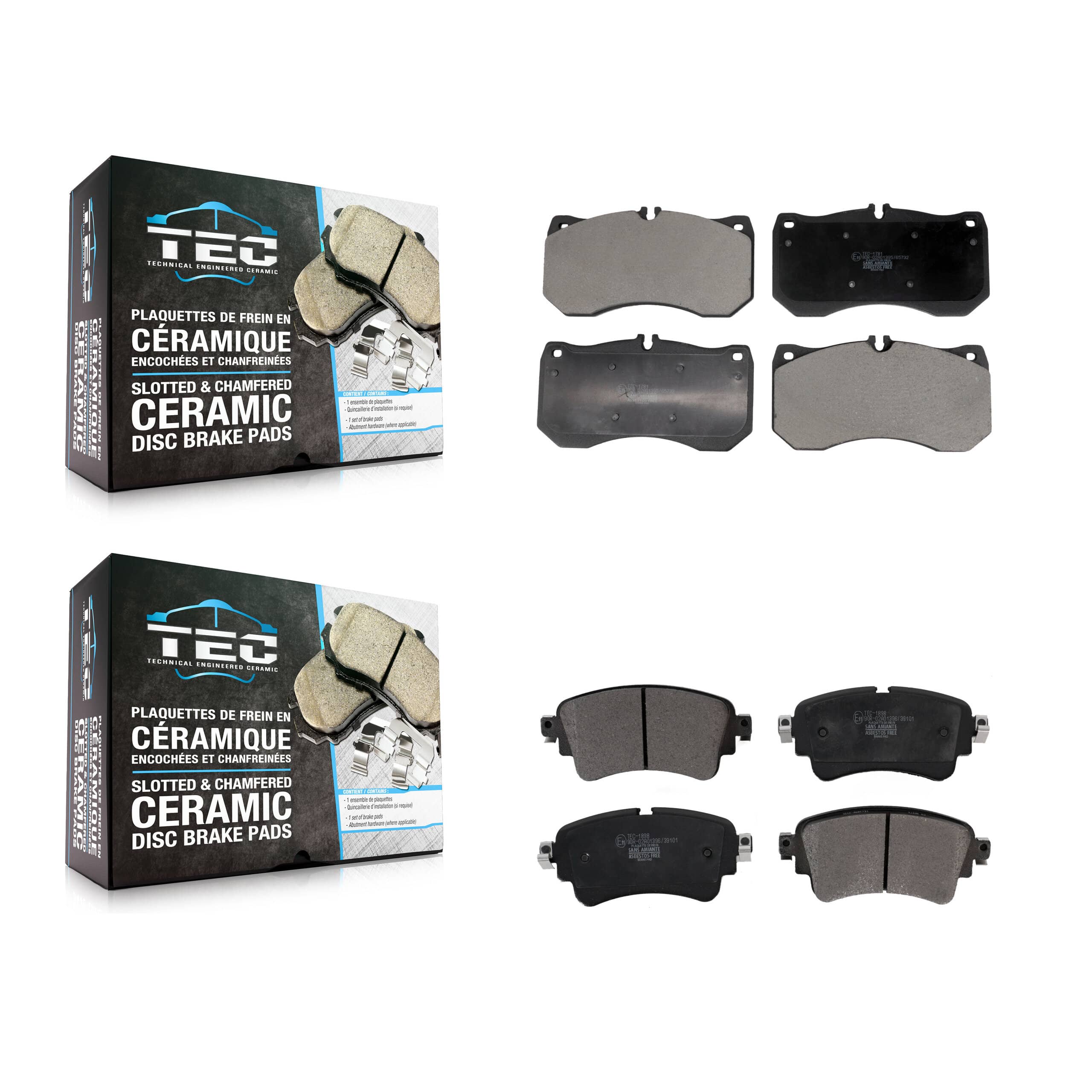 TEC - KTC-100815 - Front and Rear Disc Brake Pad Kits