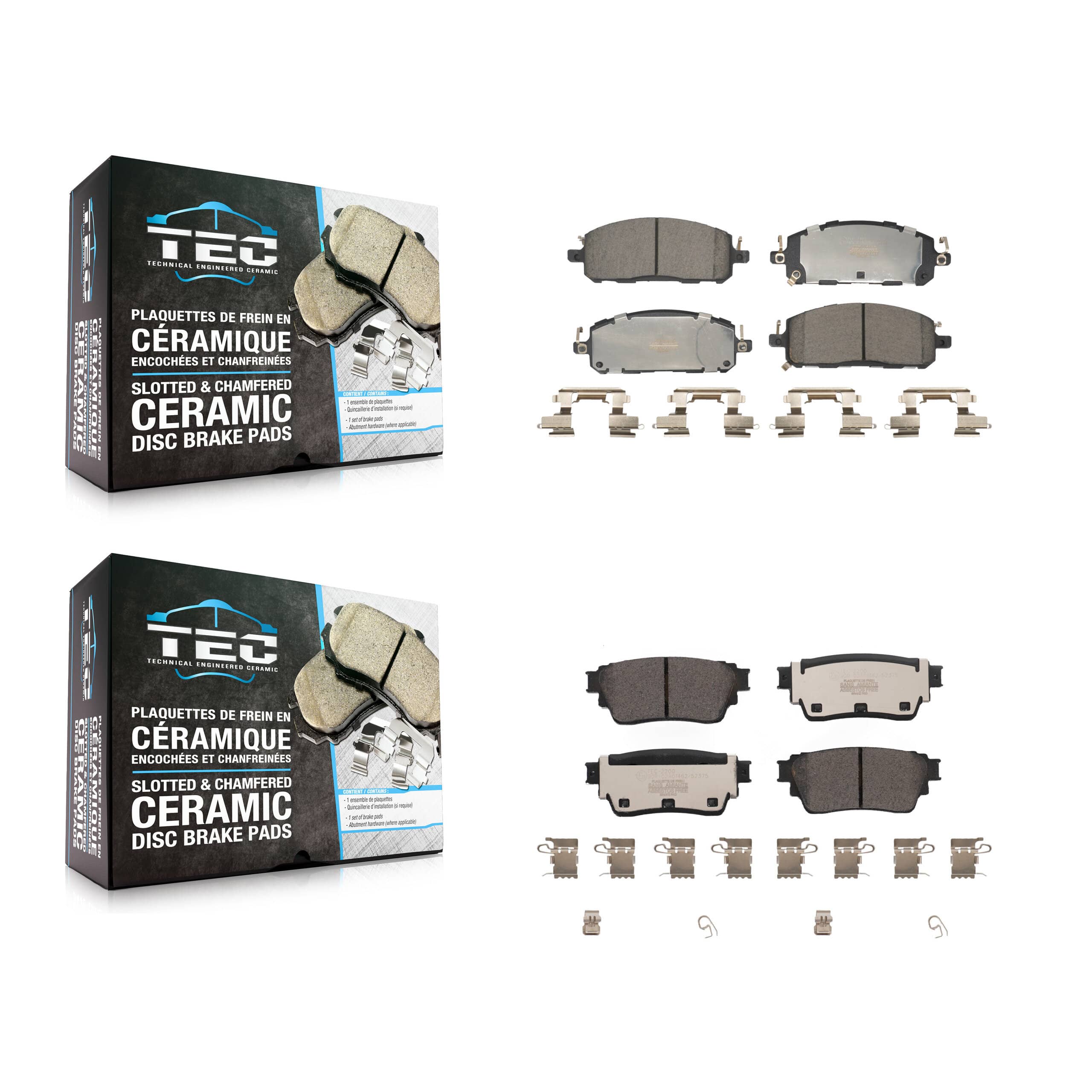TEC - KTC-100858 - Front and Rear Disc Brake Pad Kits