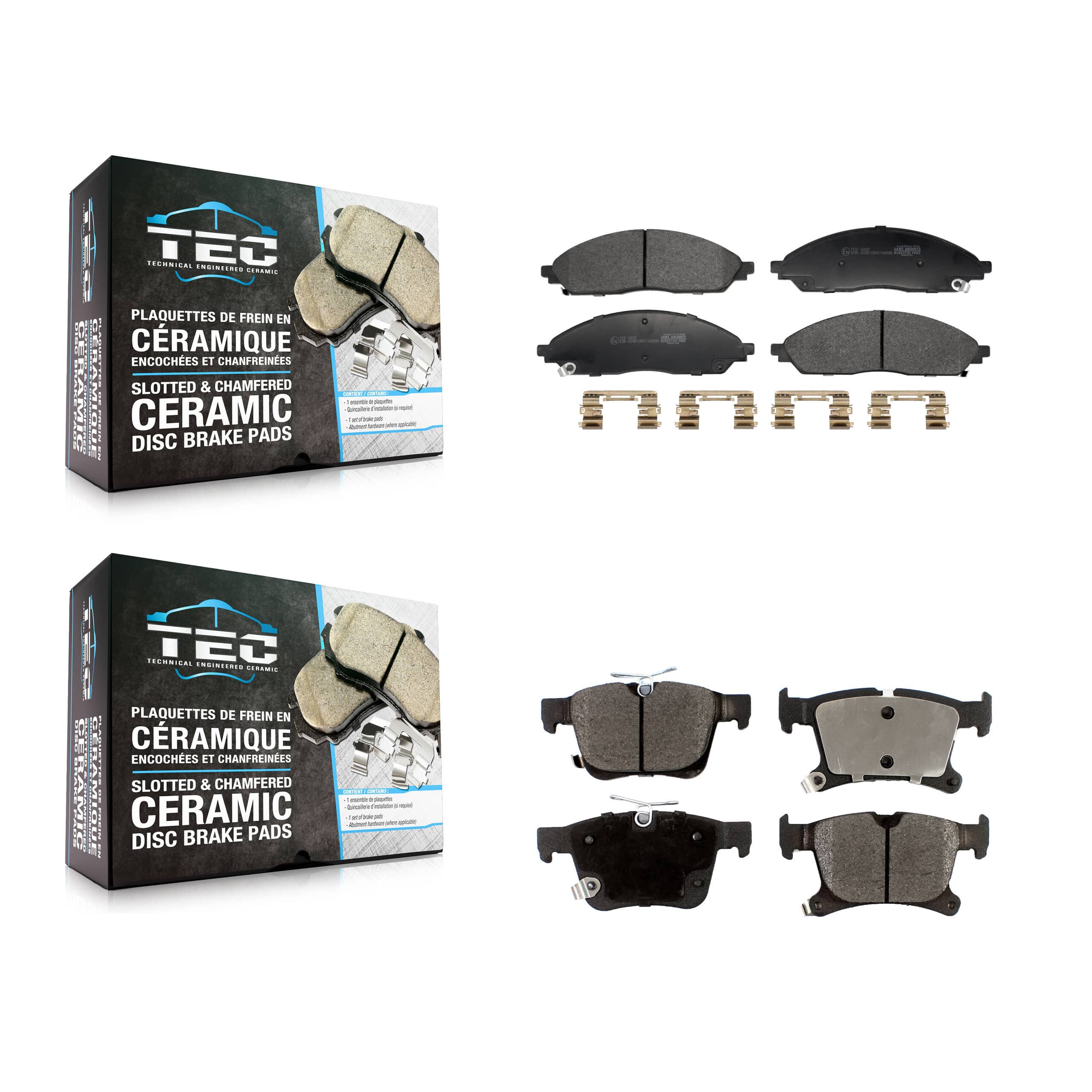 TEC - KTC-100877 - Front and Rear Disc Brake Pad Kits
