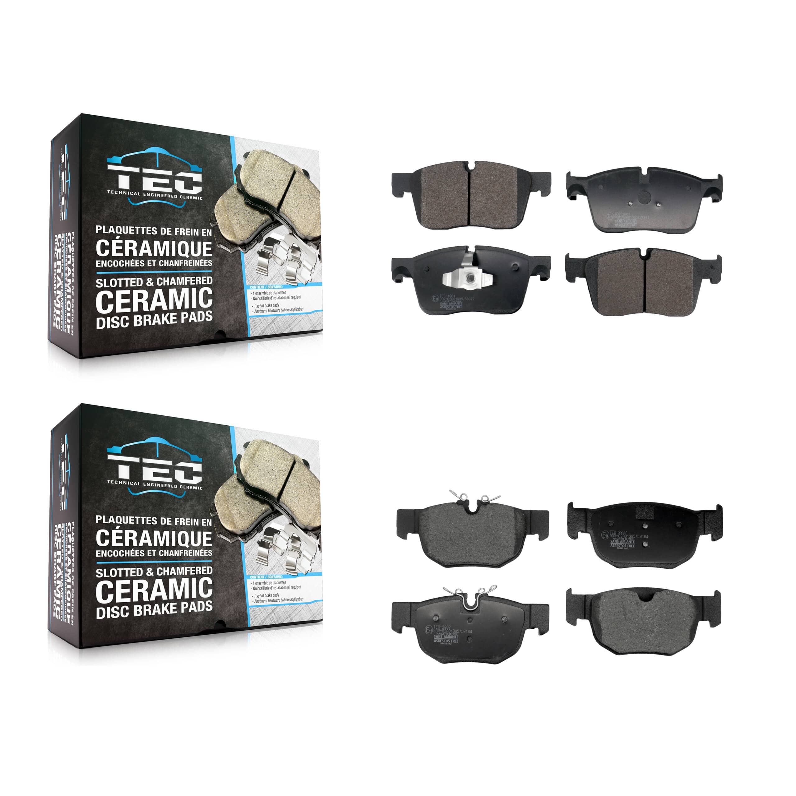 TEC - KTC-100904 - Front and Rear Disc Brake Pad Kits