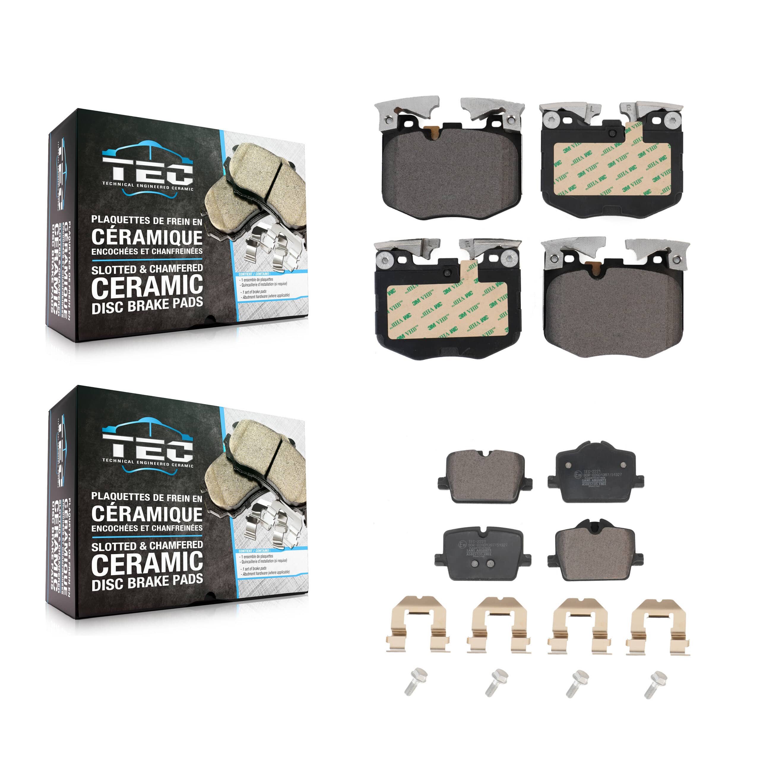 TEC - KTC-100907 - Front and Rear Disc Brake Pad Kits