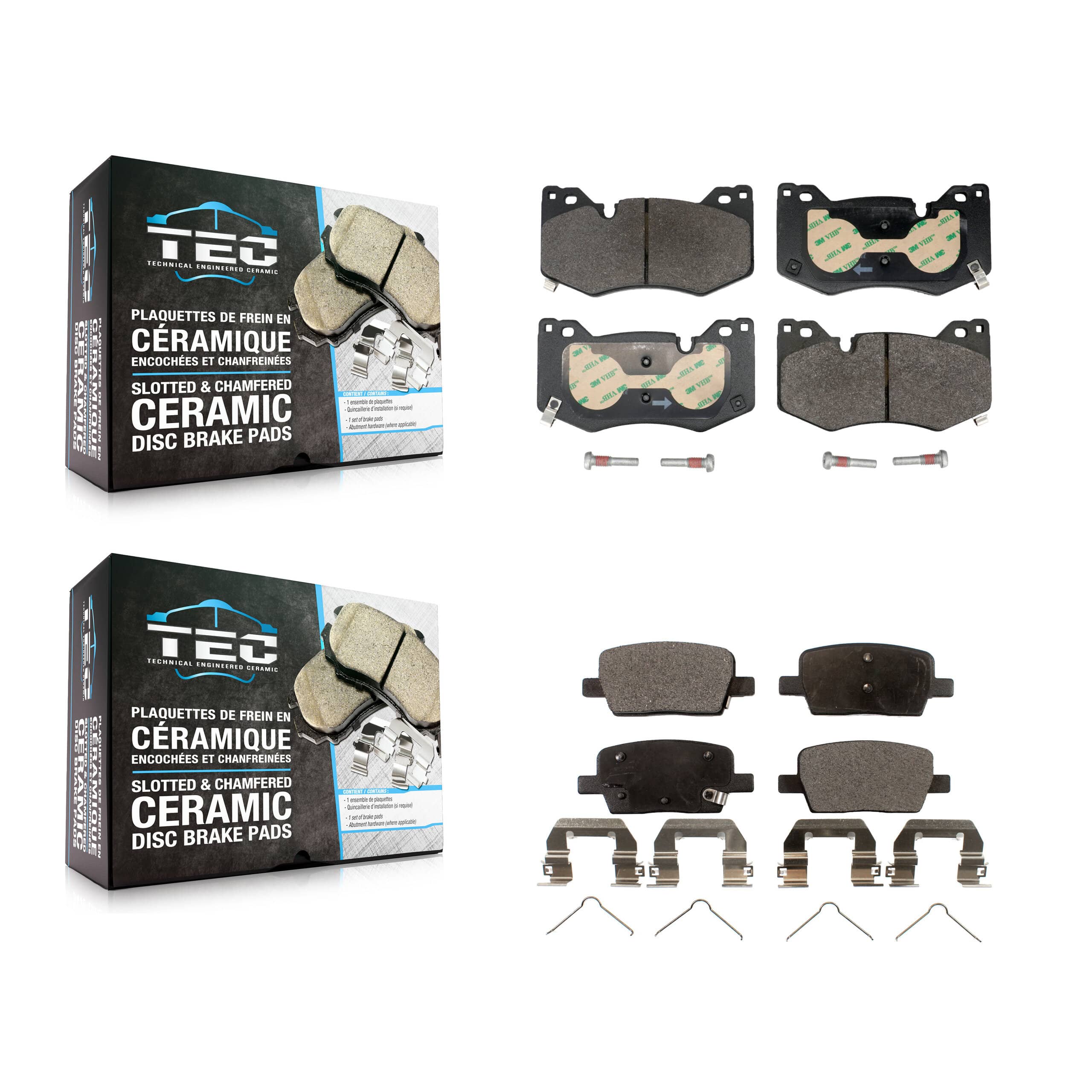 TEC - KTC-100910 - Front and Rear Disc Brake Pad Kits