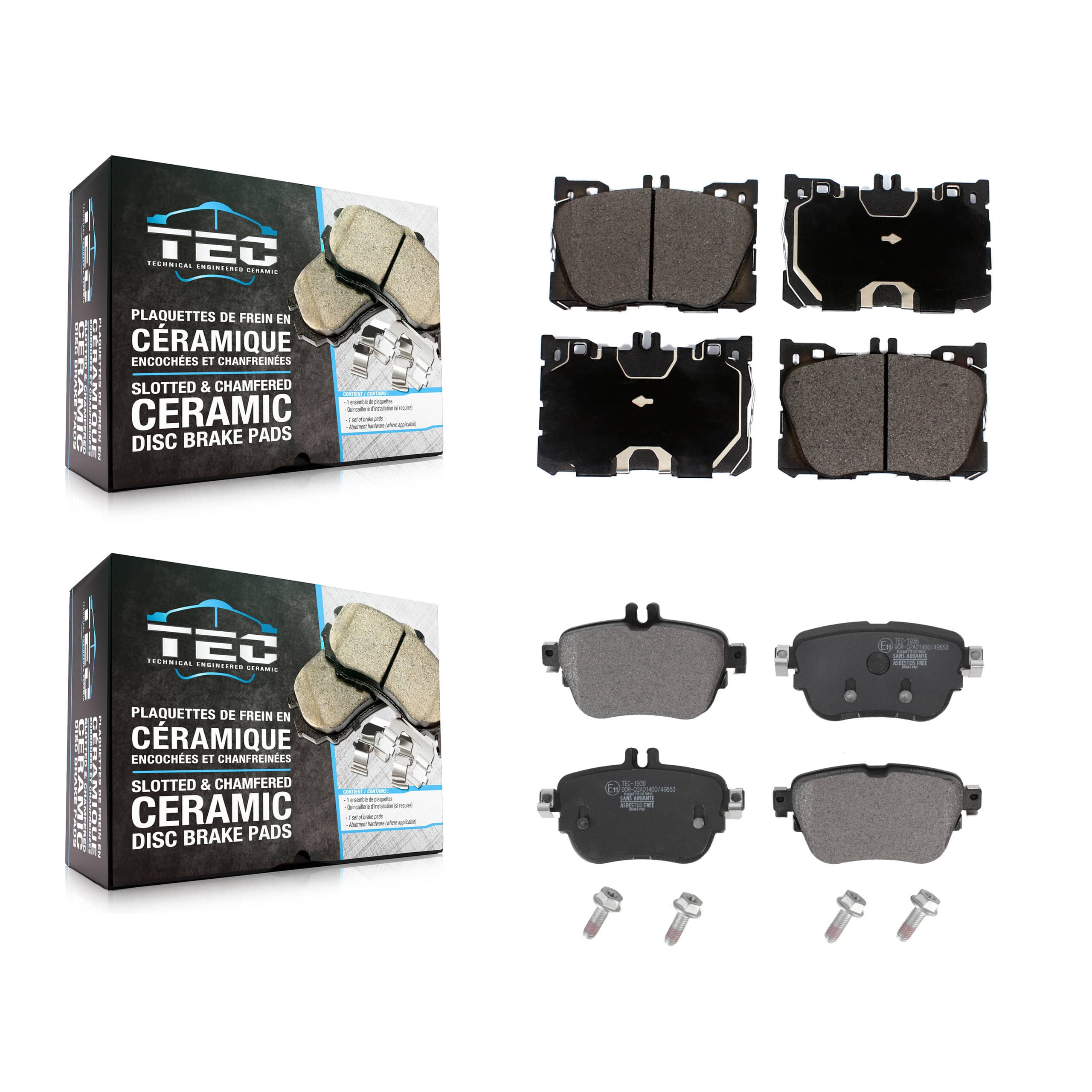 TEC - KTC-100912 - Front and Rear Disc Brake Pad Kits