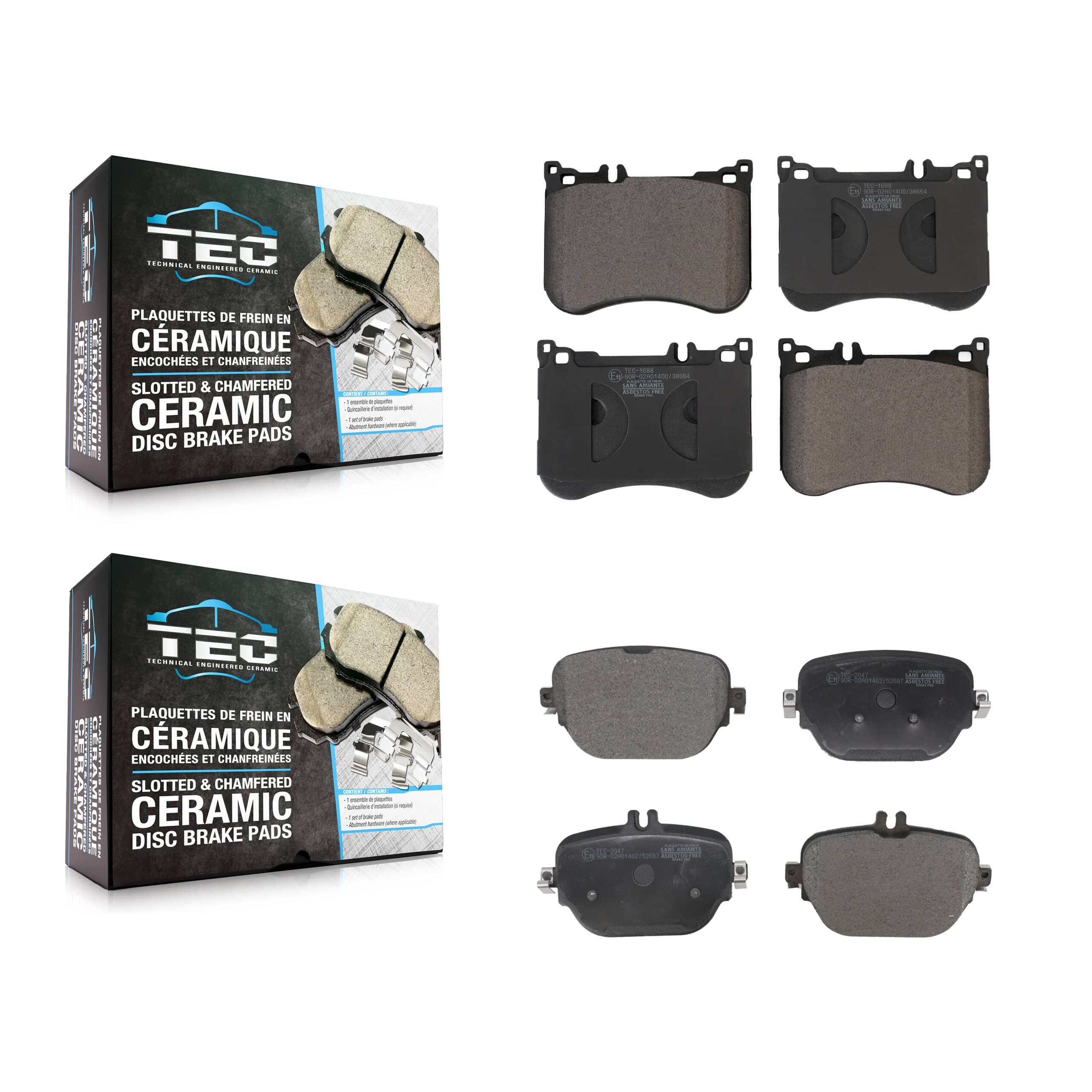 TEC - KTC-100913 - Front and Rear Disc Brake Pad Kits