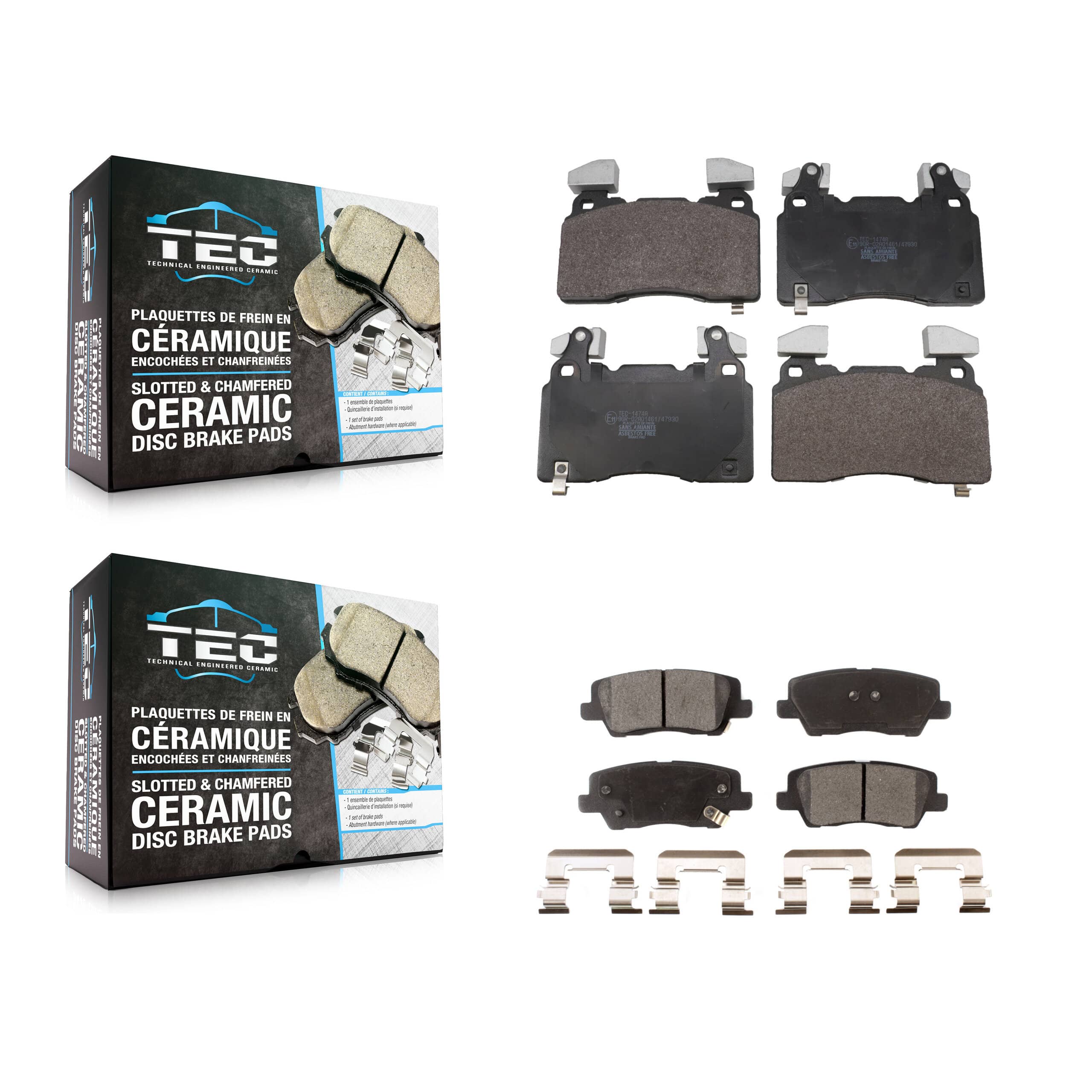 TEC - KTC-100929 - Front and Rear Disc Brake Pad Kits
