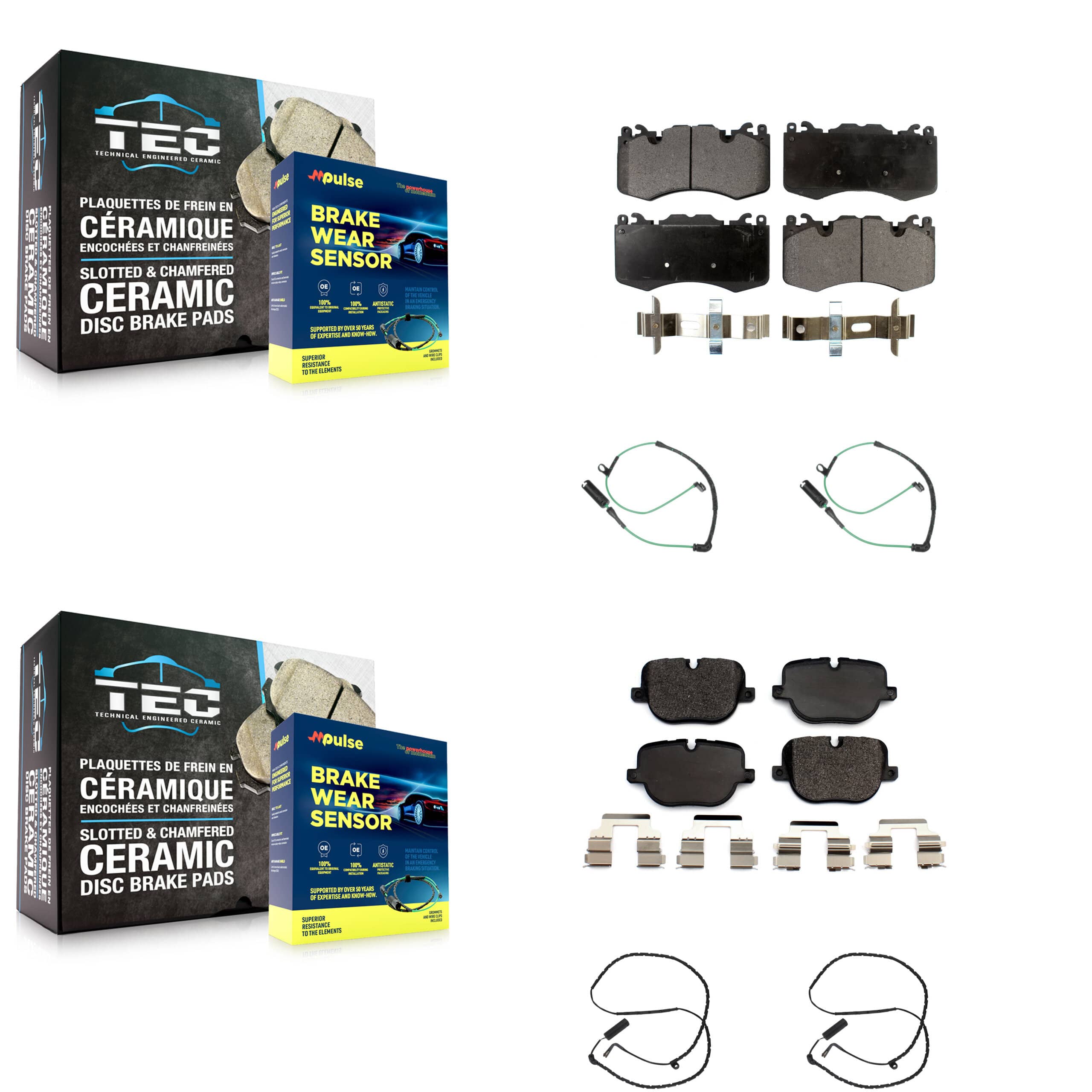 TEC - KTW-100483 - Front and Rear Disc Brake Pad Kits
