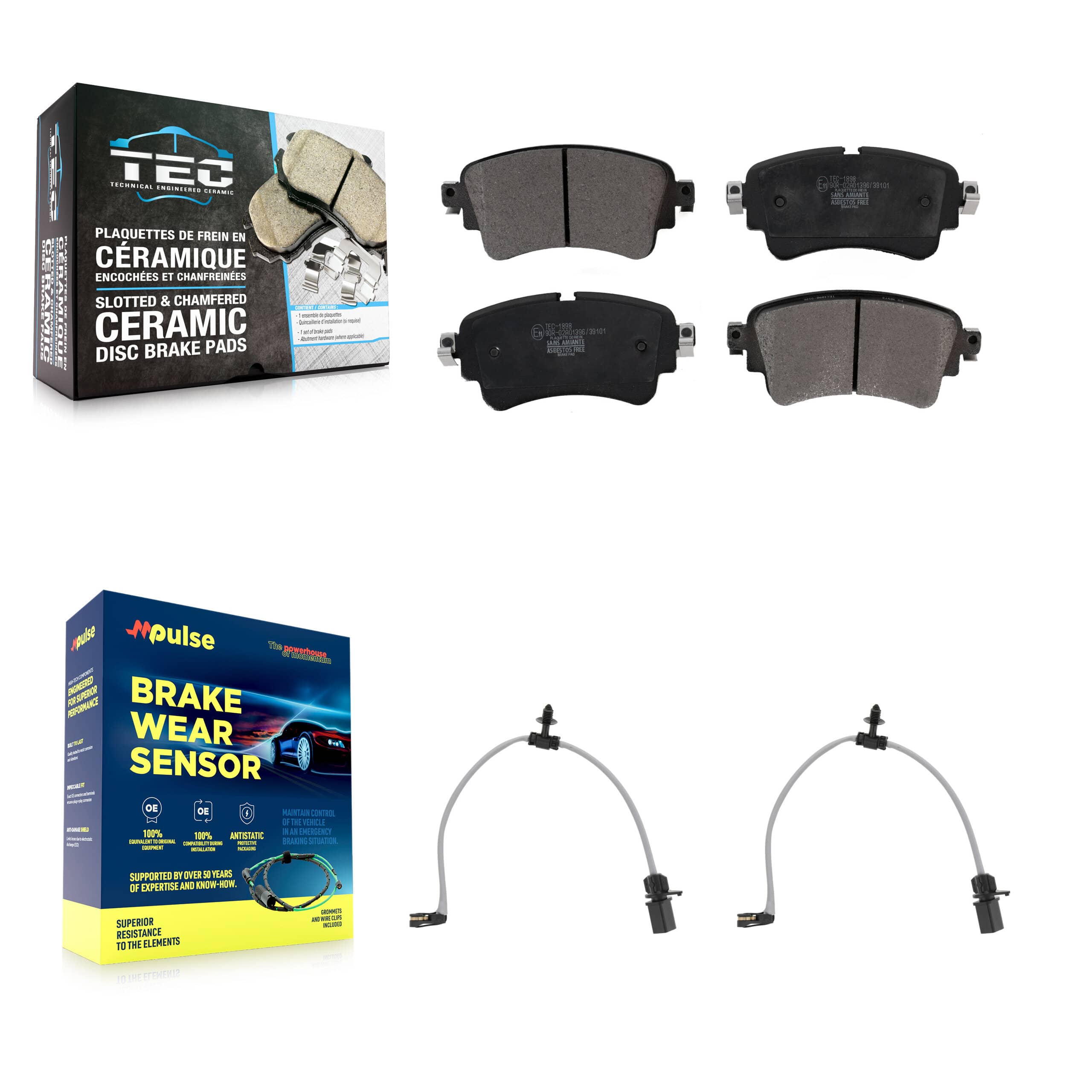 TEC - KTW-101591 - Rear Disc Brake Pad Kits