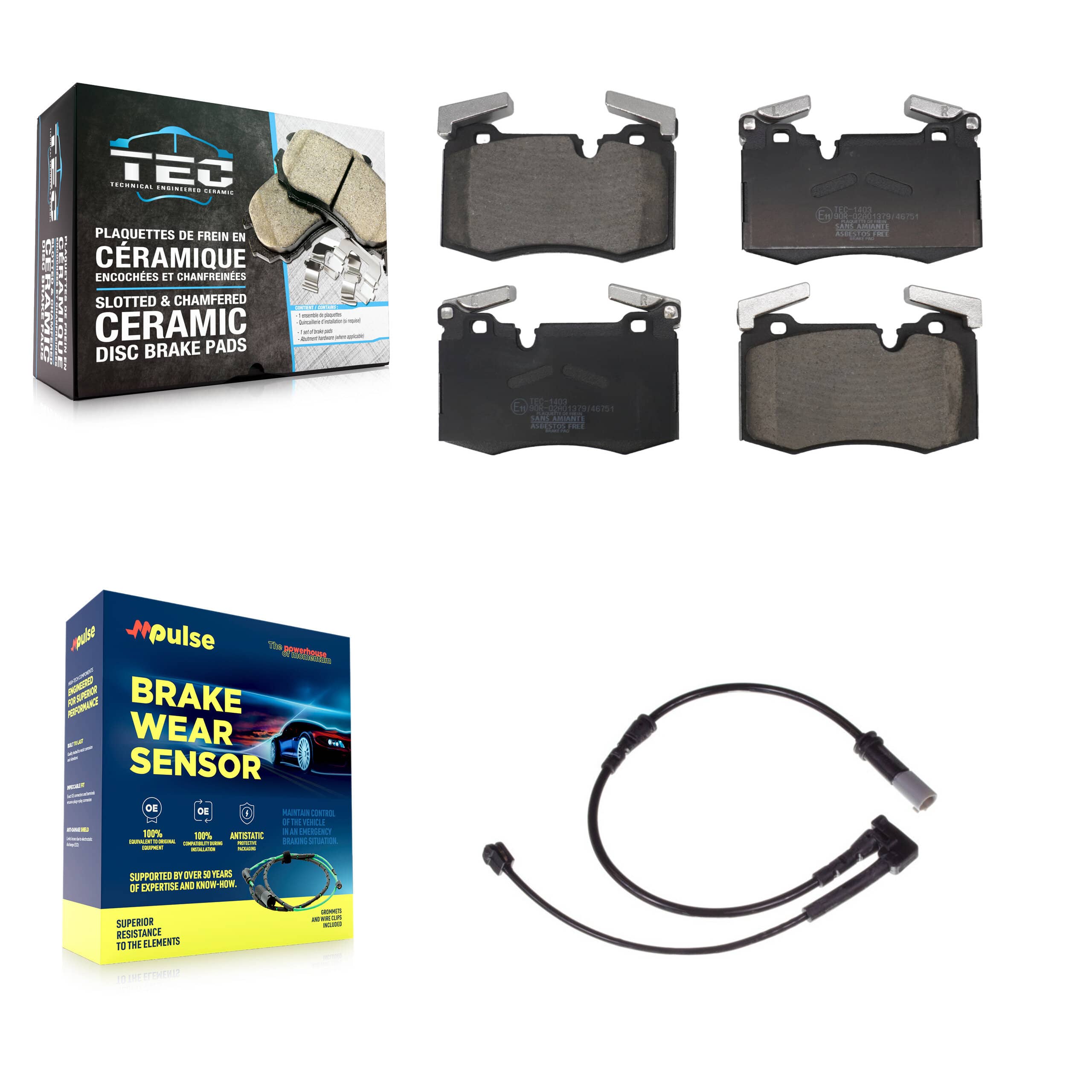 TEC - KTW-101702 - Front Disc Brake Pad Kits