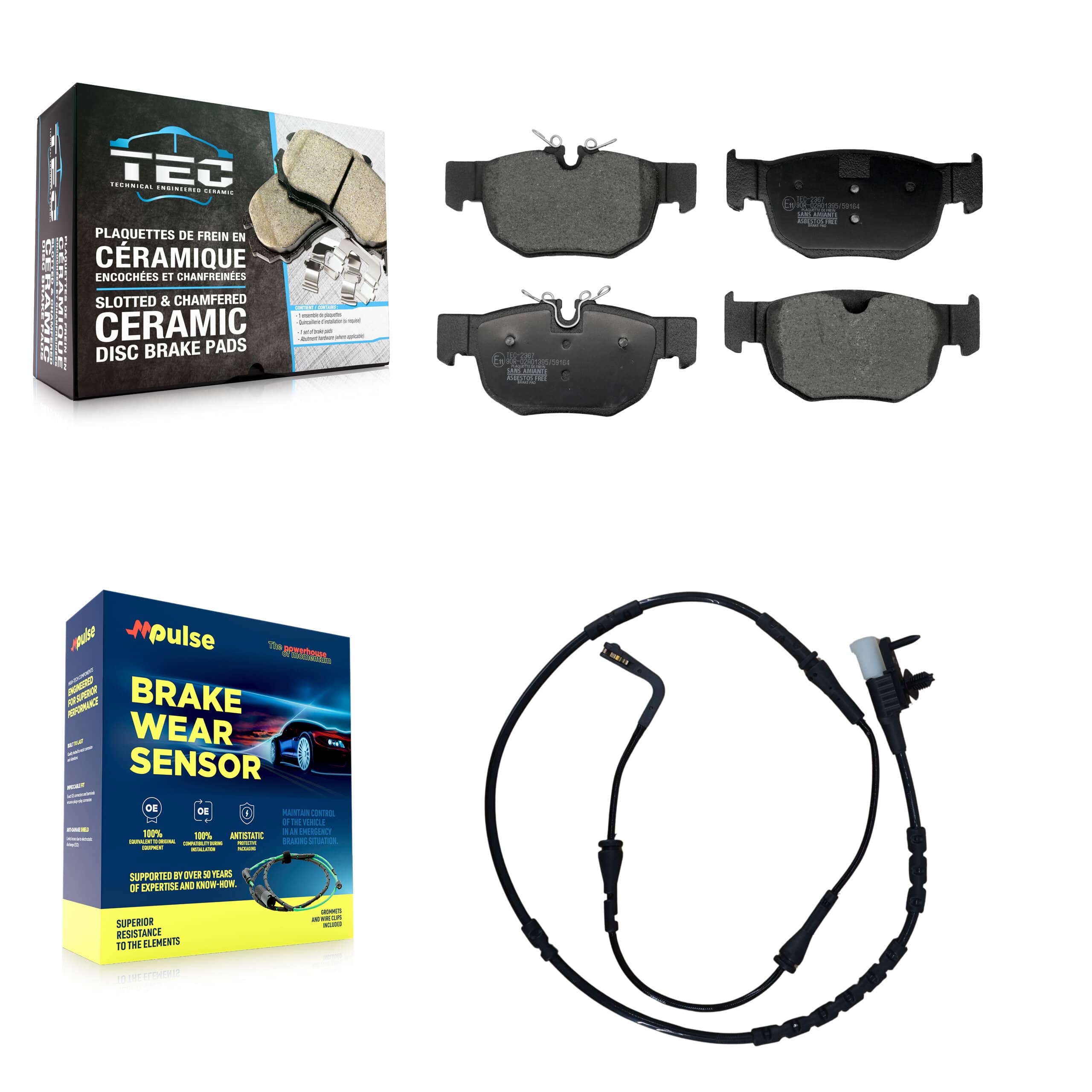 TEC - KTW-101735 - Rear Disc Brake Pad Kits