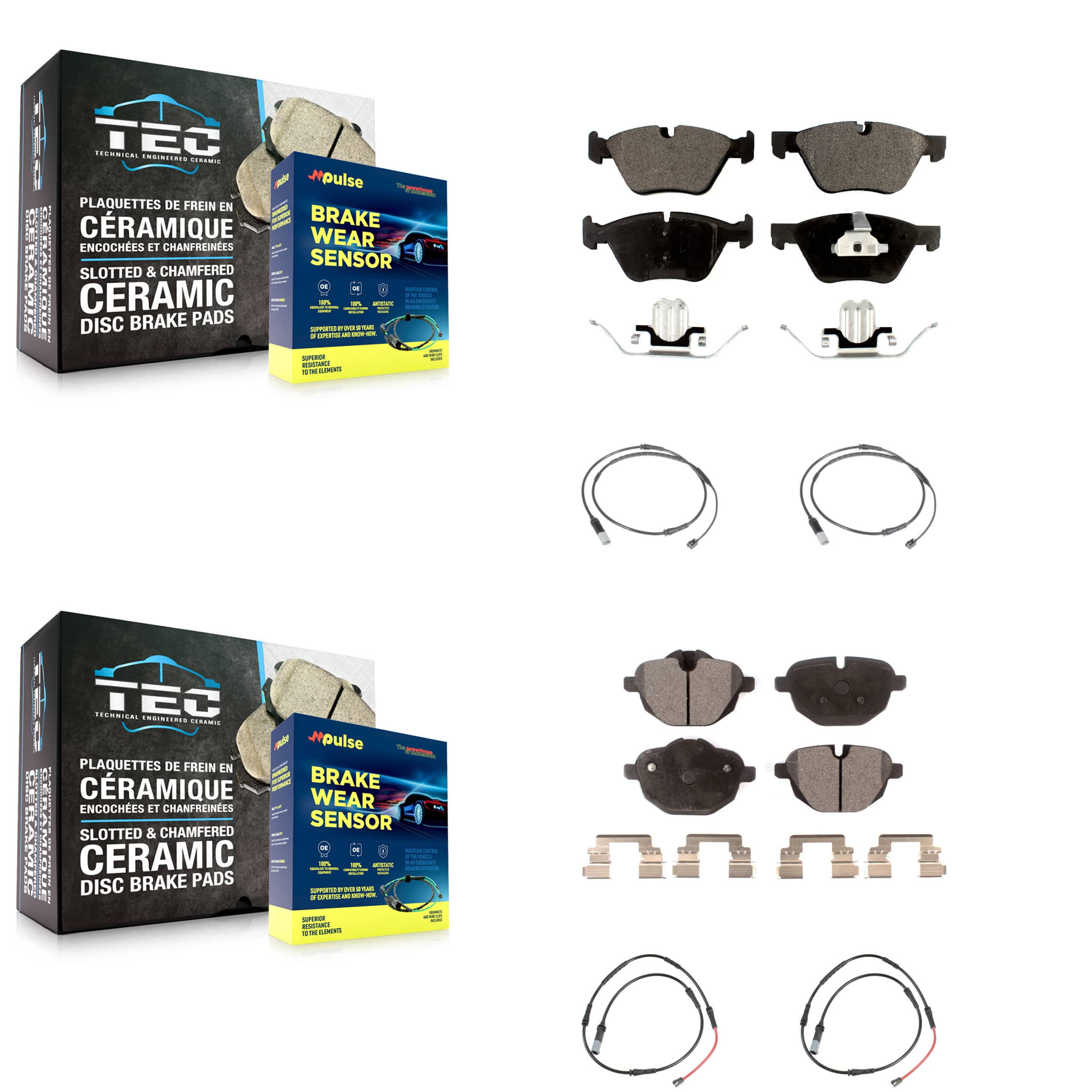 TEC - KTW-101779 - Front and Rear Disc Brake Pad Kits