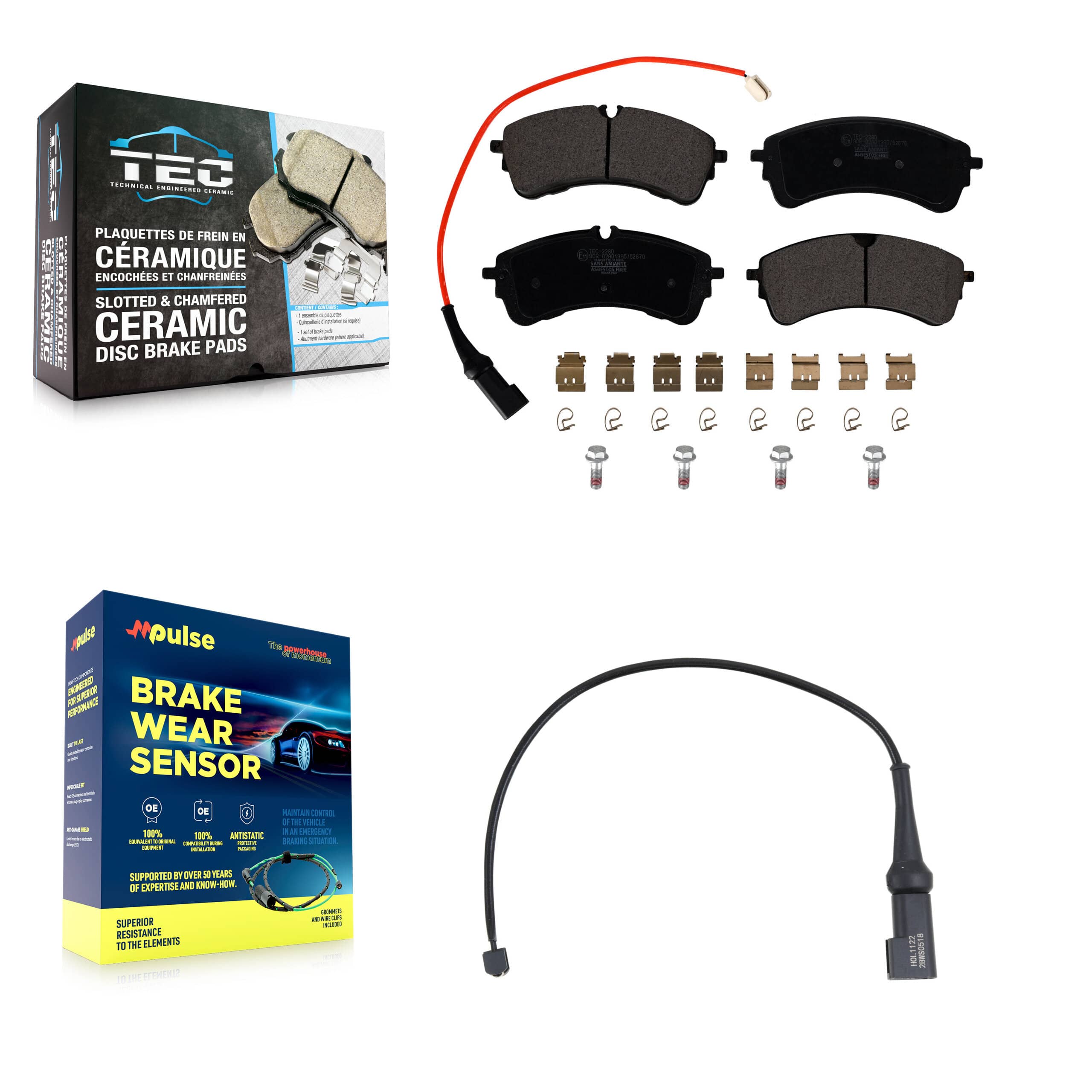 TEC - KTW-101836 - Rear Disc Brake Pad Kits