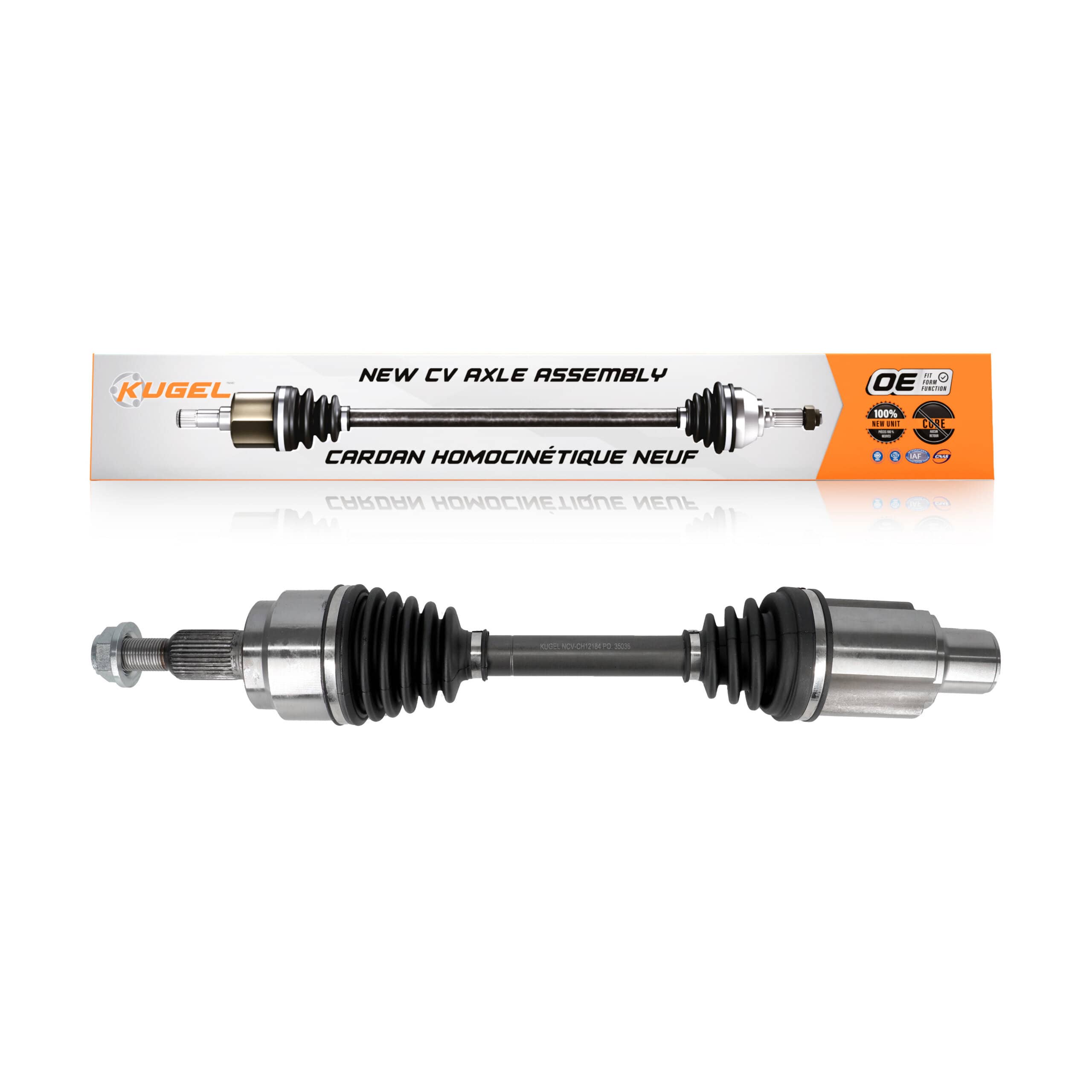 Kugel - NCV-CH12184 - Front Right CV Axle Shaft