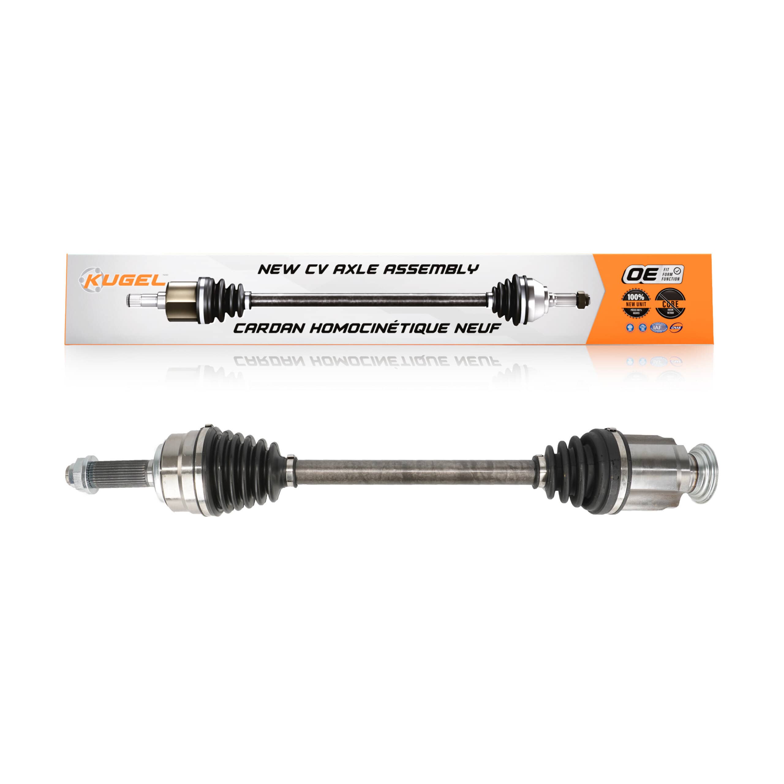 Kugel - NCV-HO21553 - Front Right CV Axle Shaft