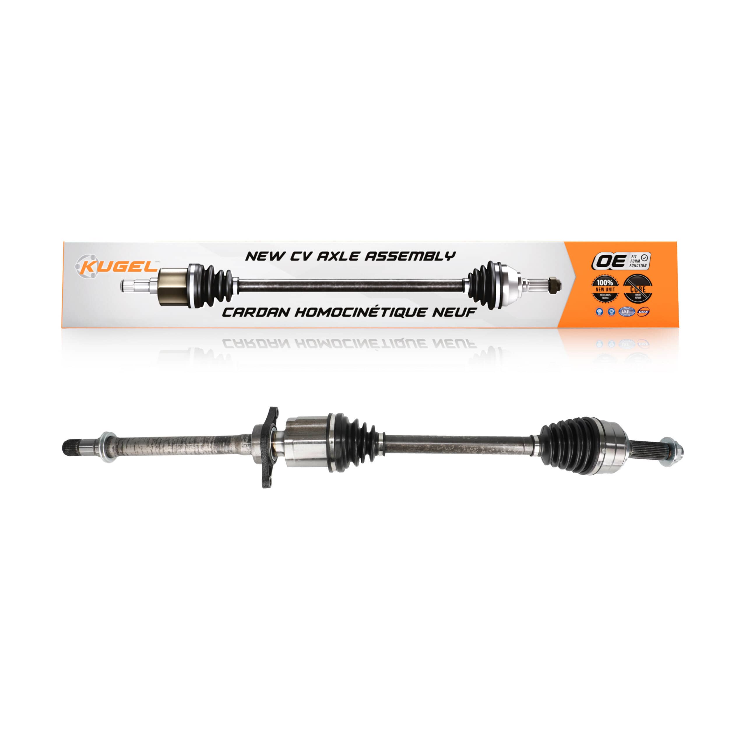 Kugel - NCV-HO21554 - Front Right CV Axle Shaft