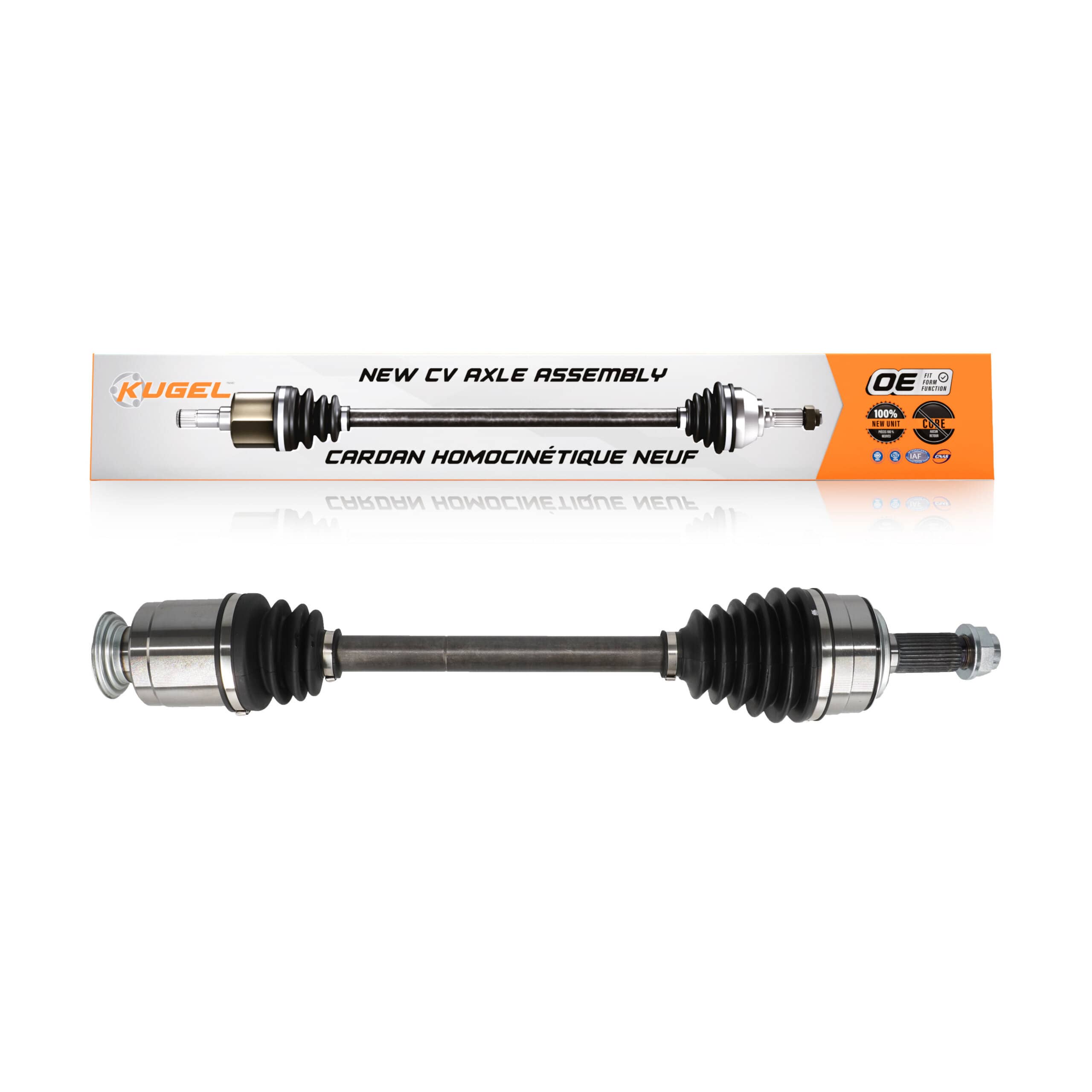 Kugel - NCV-HO36166 - Front Right CV Axle Shaft