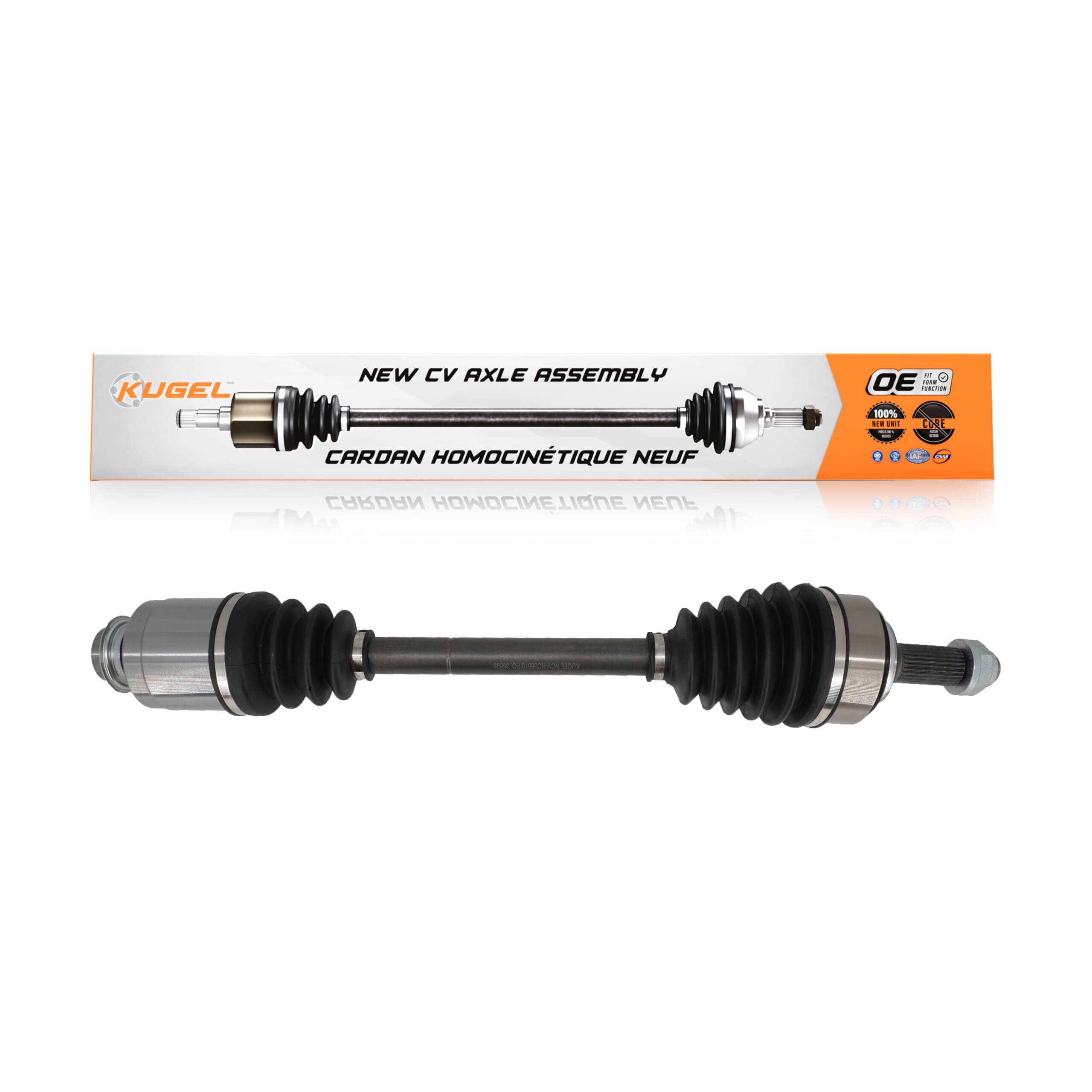 Kugel - NCV-HO36510 - Front Right CV Axle Shaft