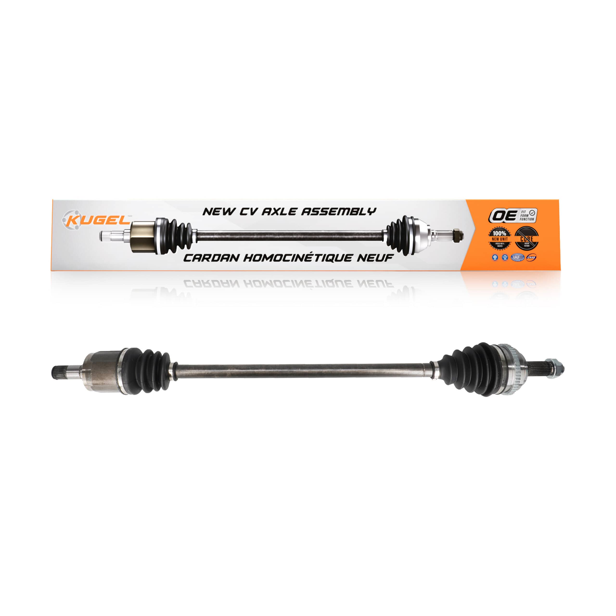Kugel - NCV-HO36555 - Front Left CV Axle Shaft
