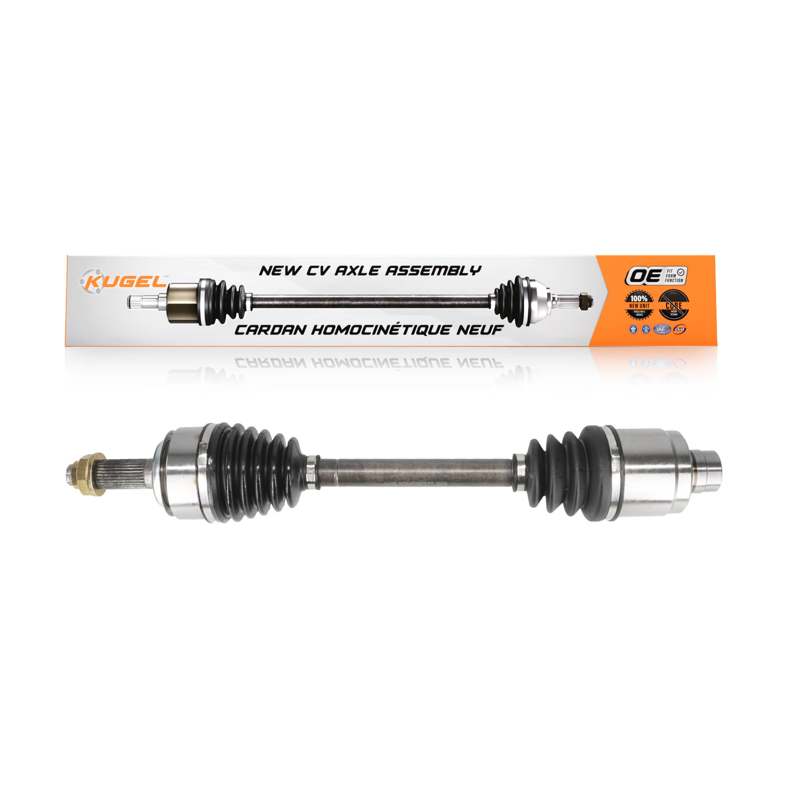 Kugel - NCV-HO36578 - Front Right CV Axle Shaft