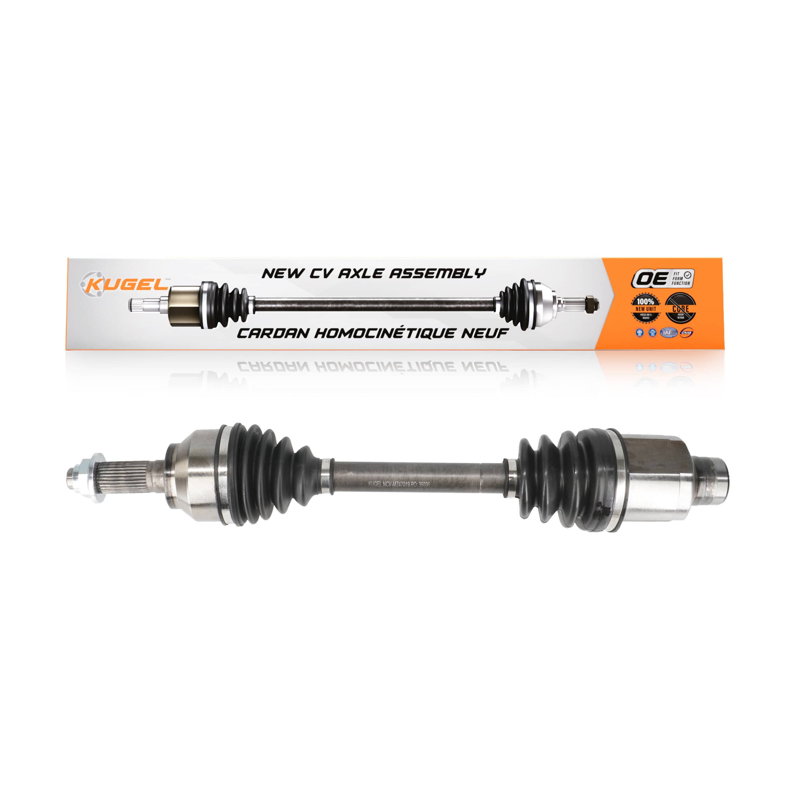 Kugel - NCV-MZ47019 - Front Right CV Axle Shaft