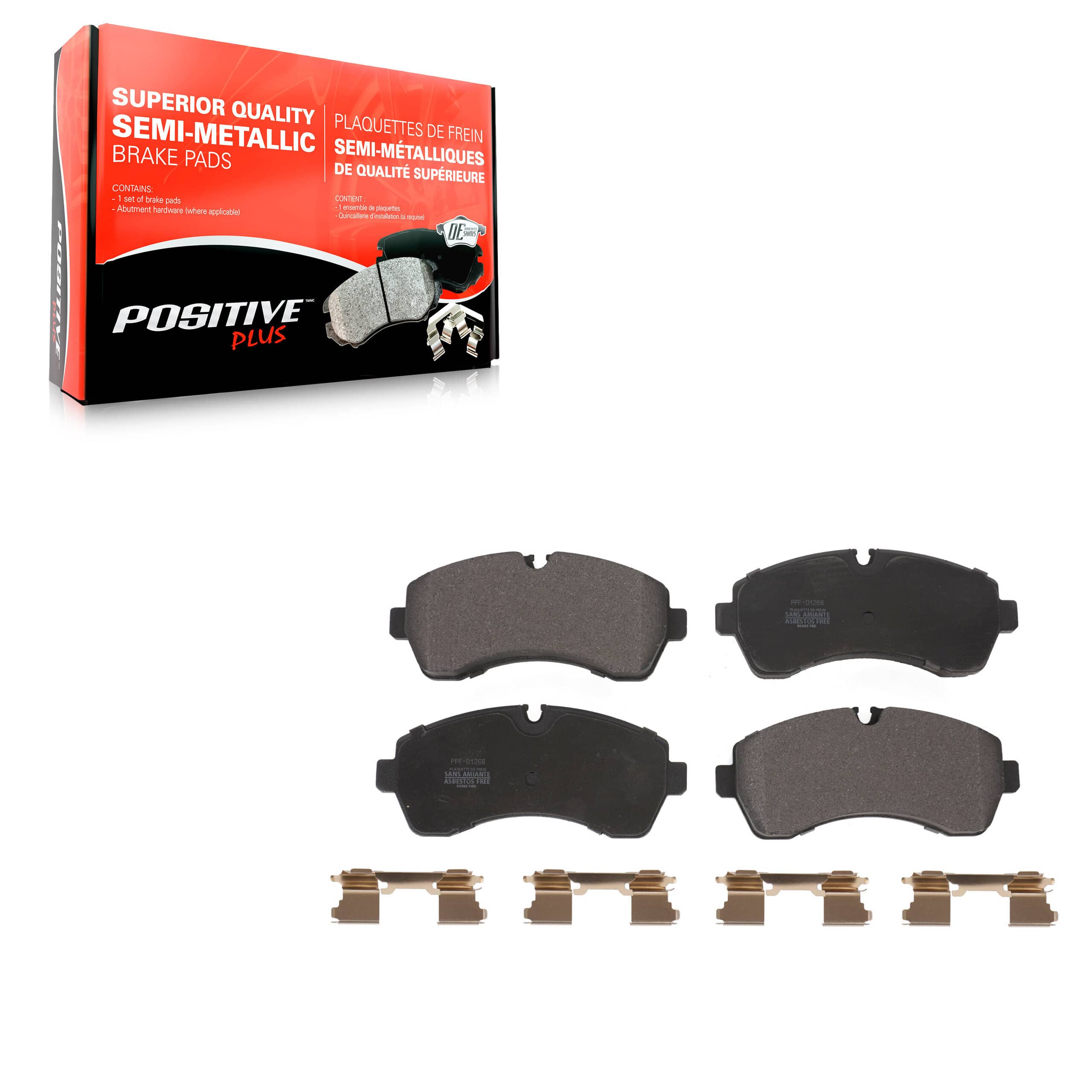 Positive Plus - PPF-D1268 - Front Disc Brake Pad