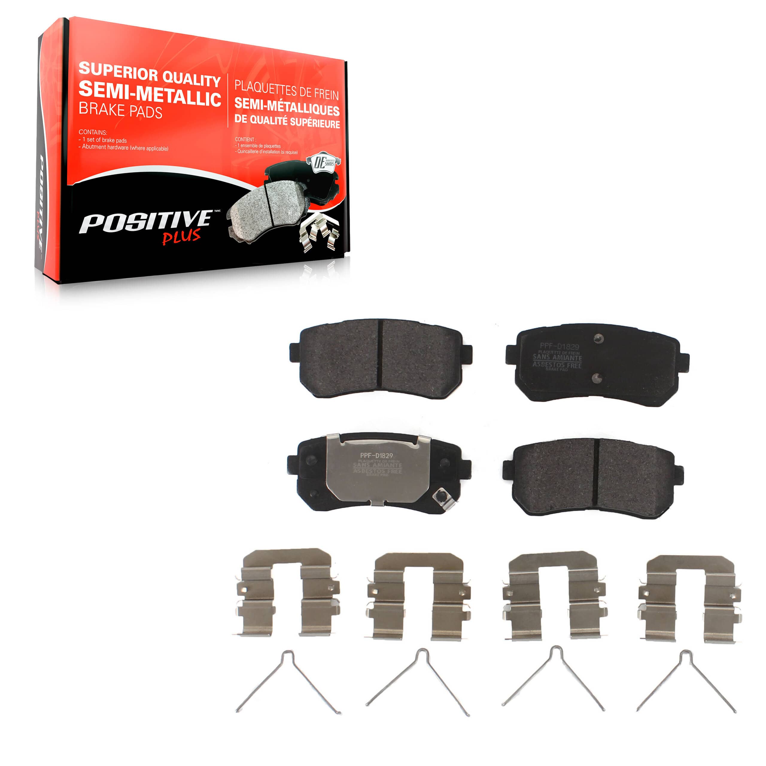 Positive Plus - PPF-D1829 - Rear Disc Brake Pad