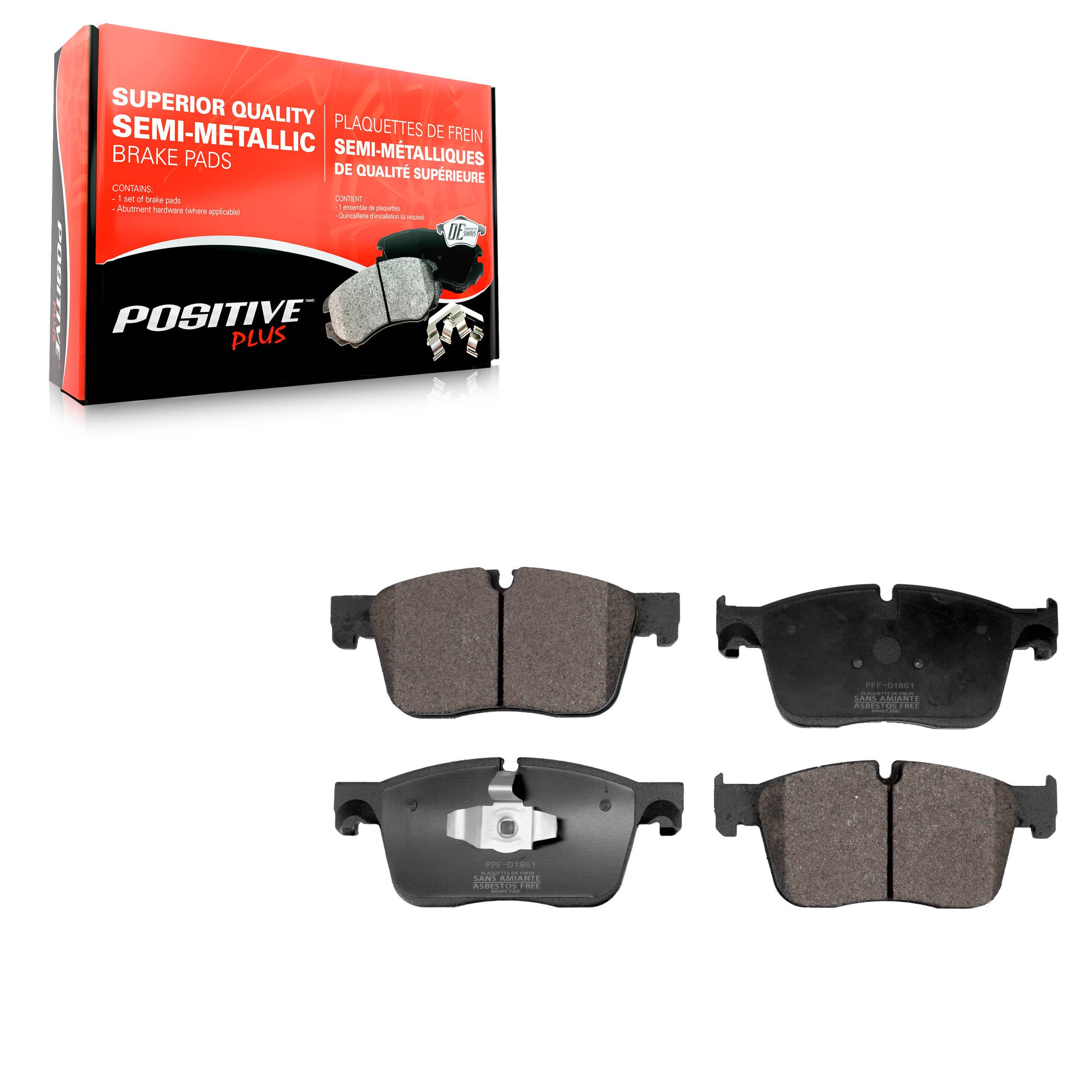 Positive Plus - PPF-D1861 - Front Disc Brake Pad