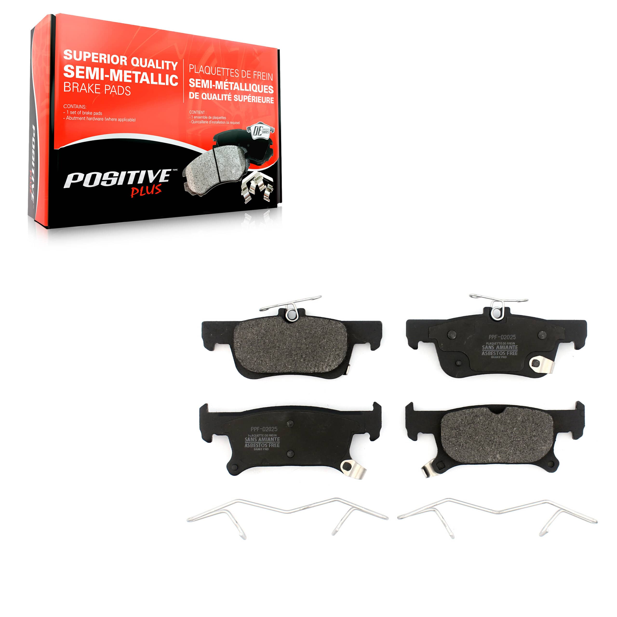 Positive Plus - PPF-D2025 - Rear Disc Brake Pad