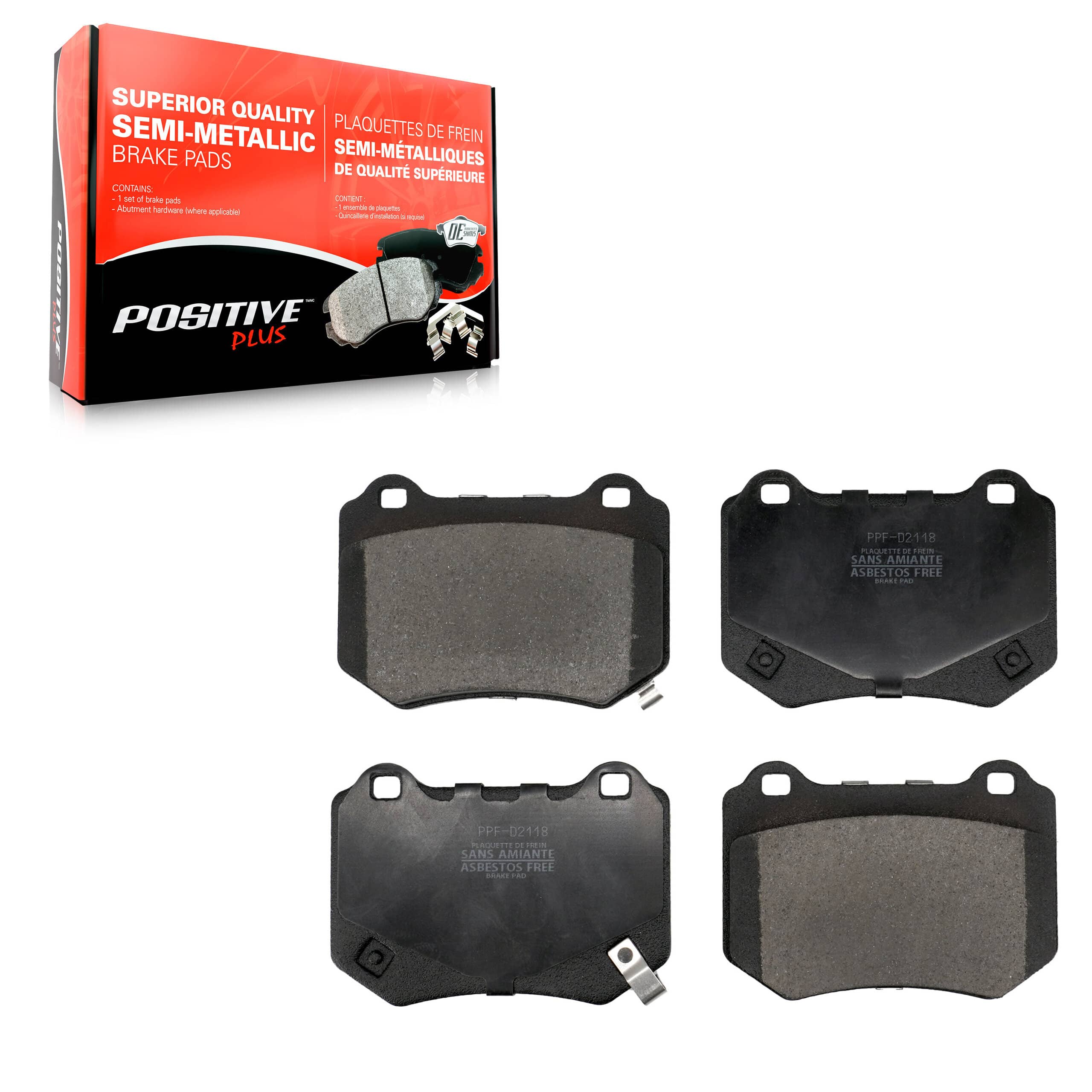Positive Plus - PPF-D2118 - Rear Disc Brake Pad