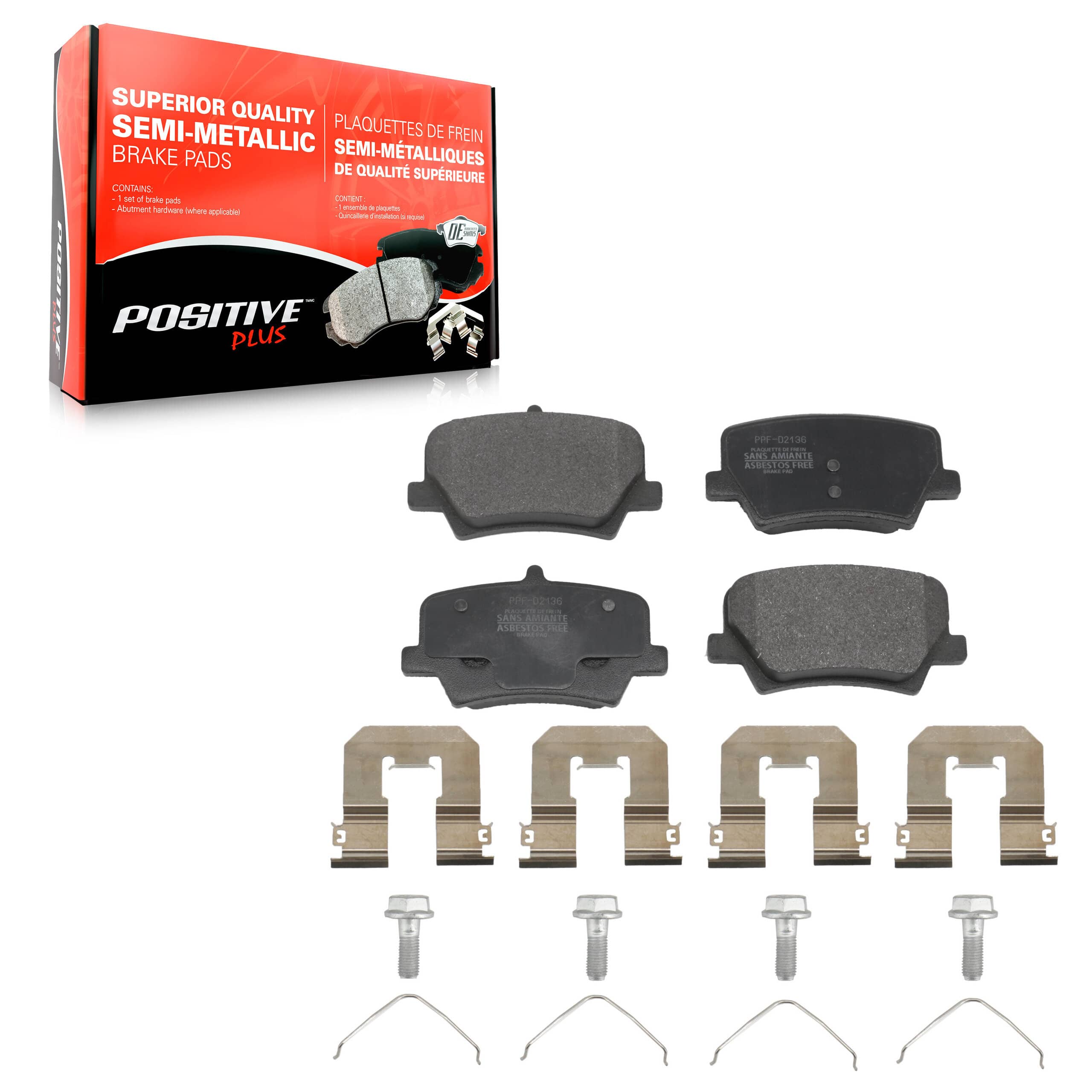 Positive Plus - PPF-D2136 - Rear Disc Brake Pad